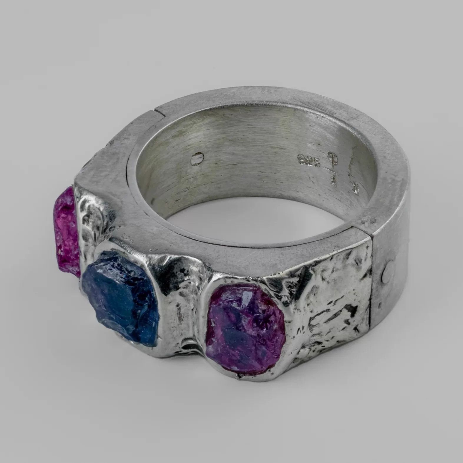 Parts Of Four Parts of Four New Red & Blue Gemstone Ring Size ONE SIZE - 4 Thumbnail