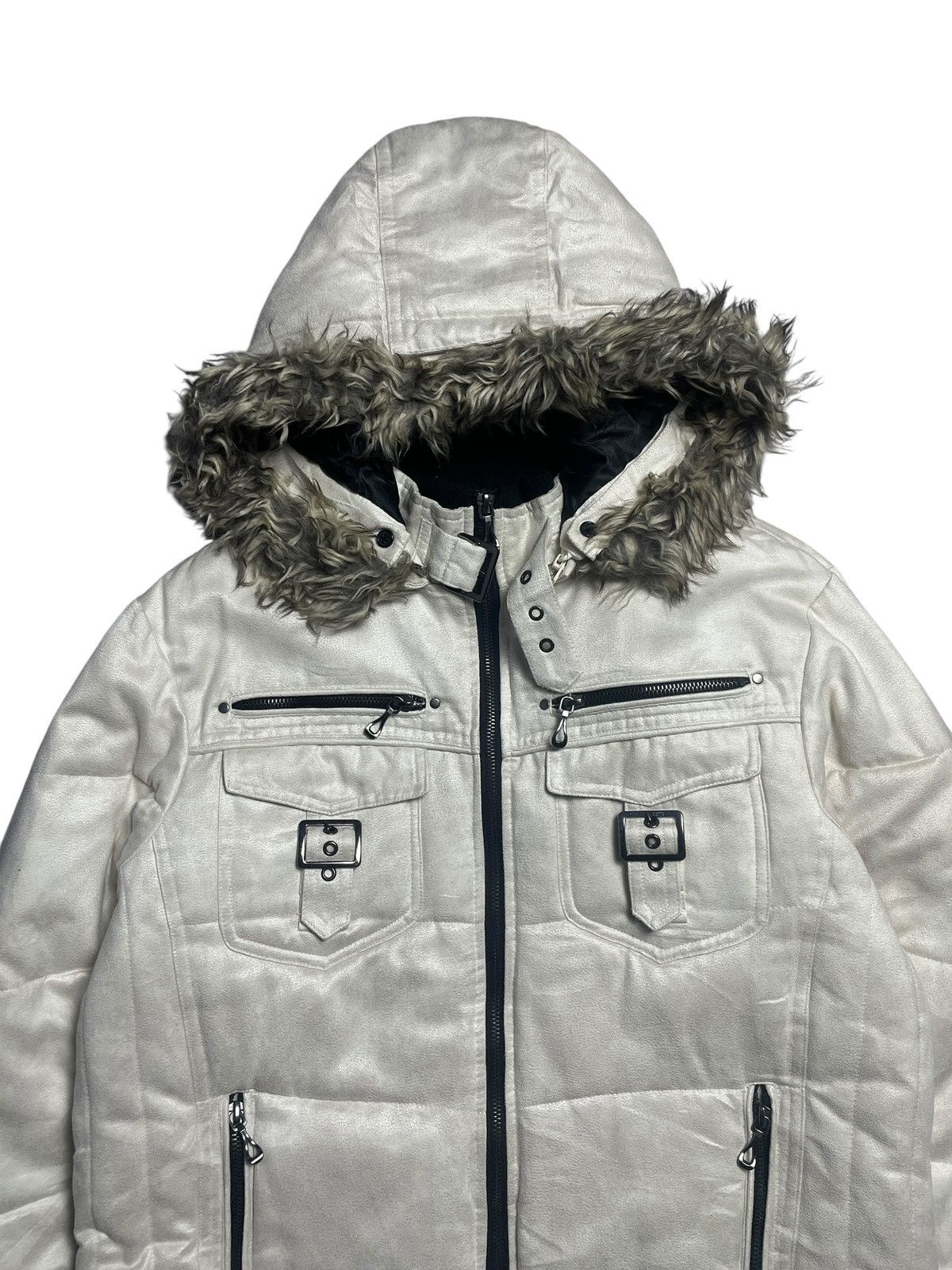 Tornado Mart 2000’s Roushatte - Vkei Style Puffer Fur Jacket Size US L / EU 52-54 / 3 - 4 Thumbnail