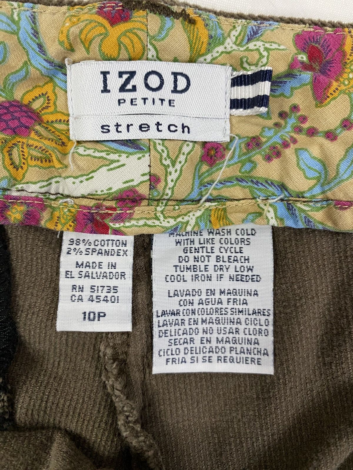 Izod IZOD Corduroy Pants Women's Sz 10 Petite Brown Dress GUC Size 32" / US 10 / IT 46 - 5 Thumbnail