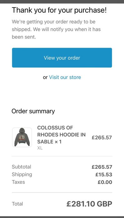 House of Errors House of Errors Colossus of Rhodes Hoodie in Sable ...