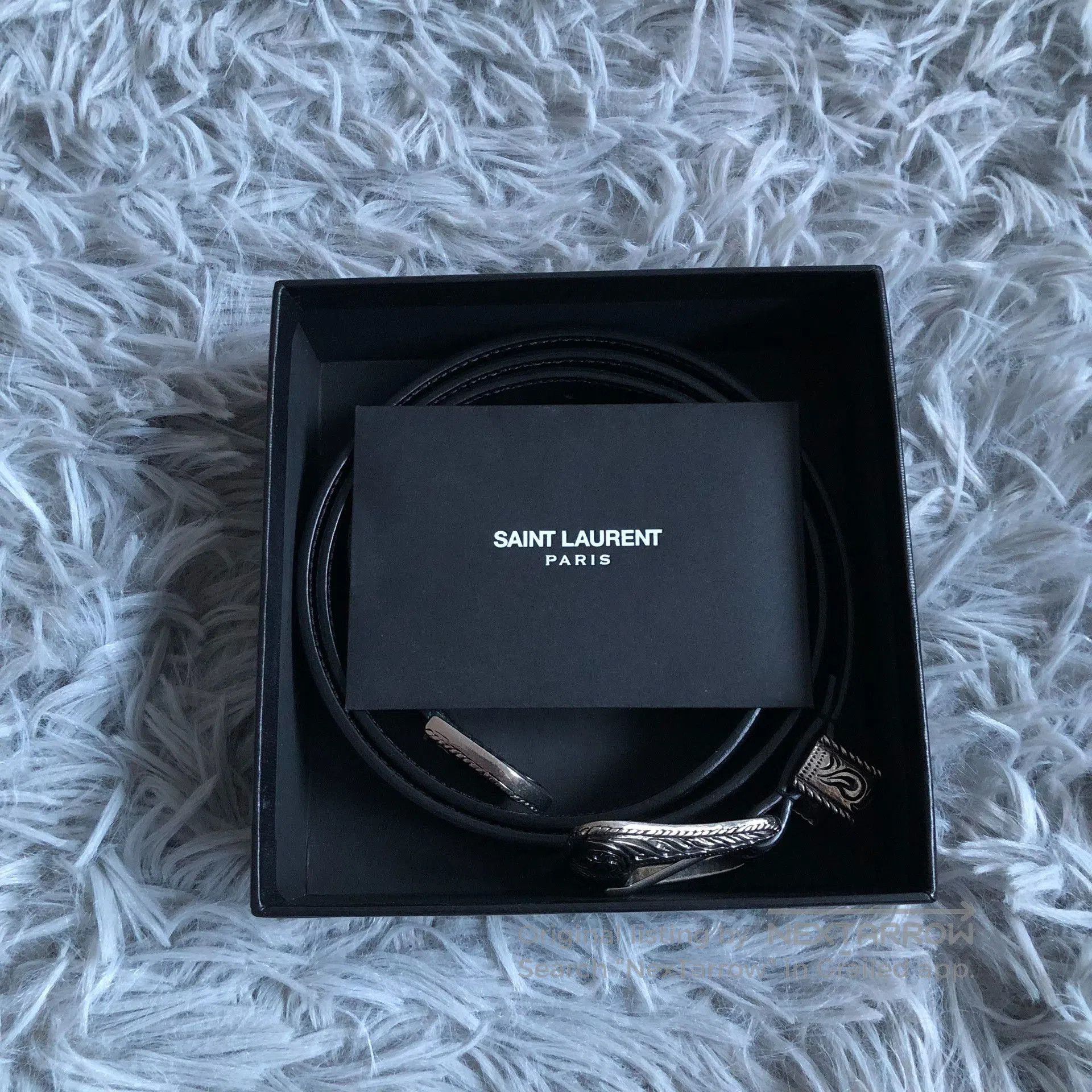 Saint Laurent Paris Saint Laurent SLP Engraved Leather Belt. Size ONE SIZE - 7 Thumbnail