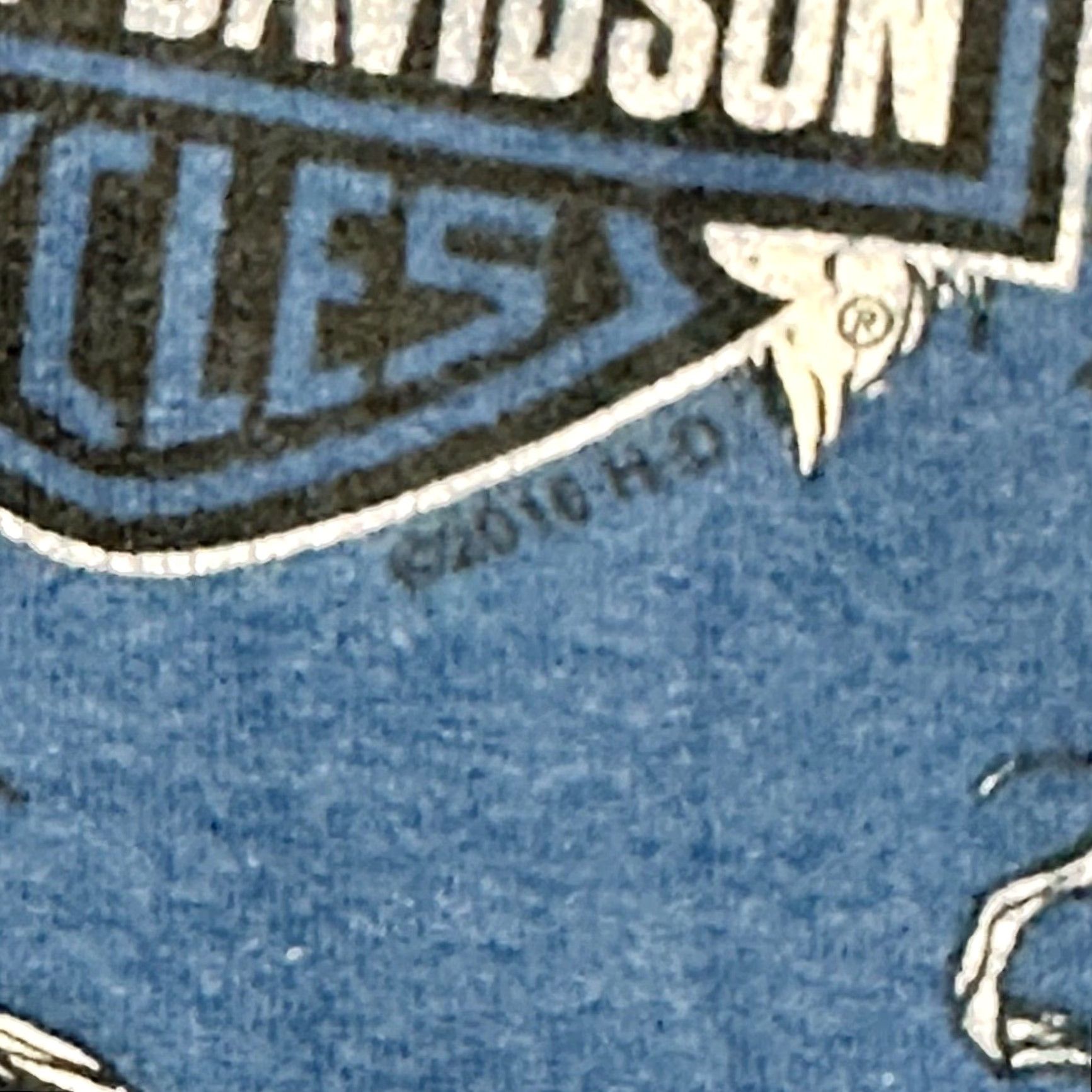 Harley Davidson Harley-Davidson 5XL Blue Double-Sided Minuteman Dartmouth Motorcycle Mens T-Shirt 2016 Size US XXL / EU 58 / 5 - 4 Thumbnail