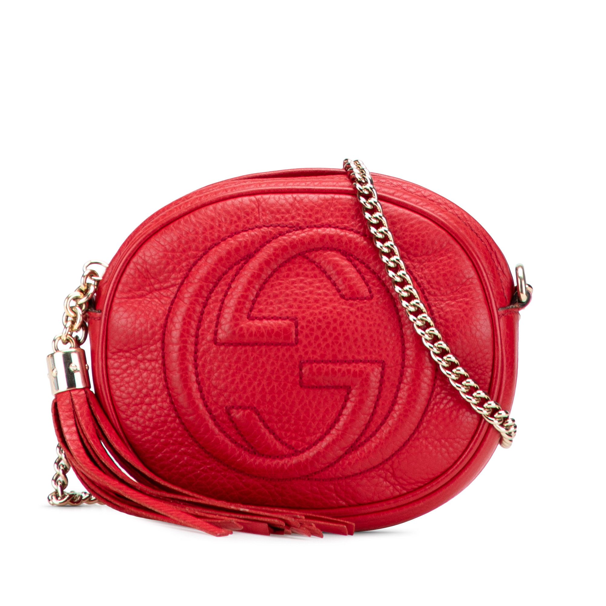 Gucci Gucci Mini Pebbled Calfskin Soho Chain Crossbody Size ONE SIZE - 1 Thumbnail