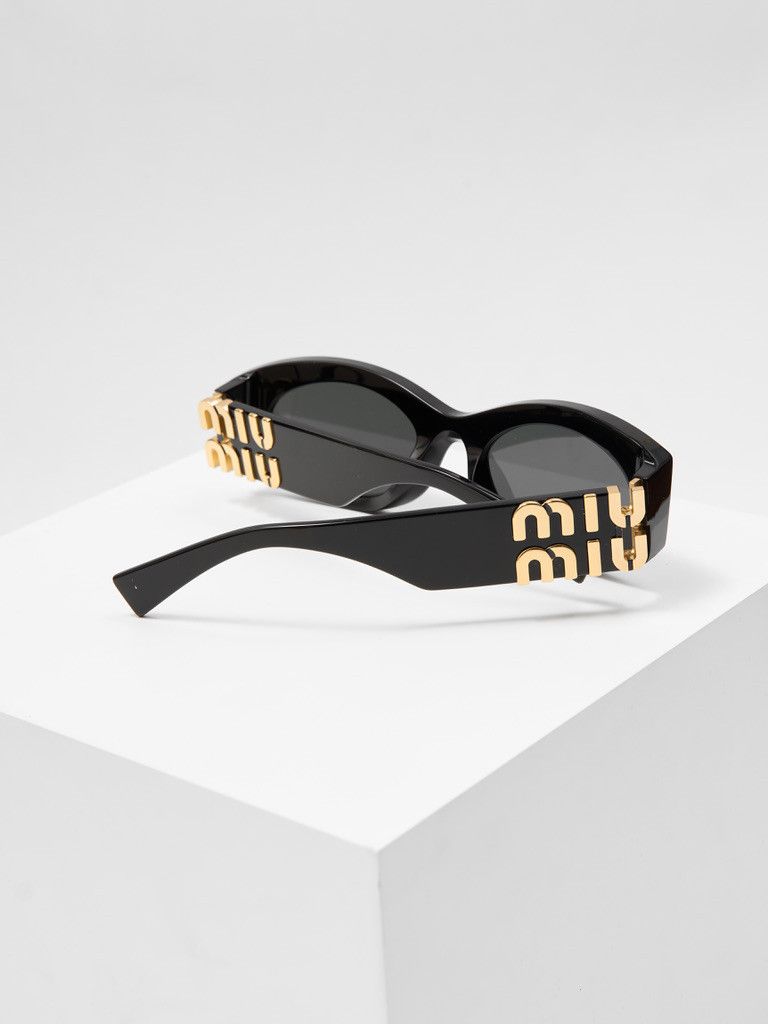 Miu Miu MIU MIU MU 11WS 1AB5S0 Glimpse Sunglasses BLACK Size ONE SIZE - 10 Thumbnail