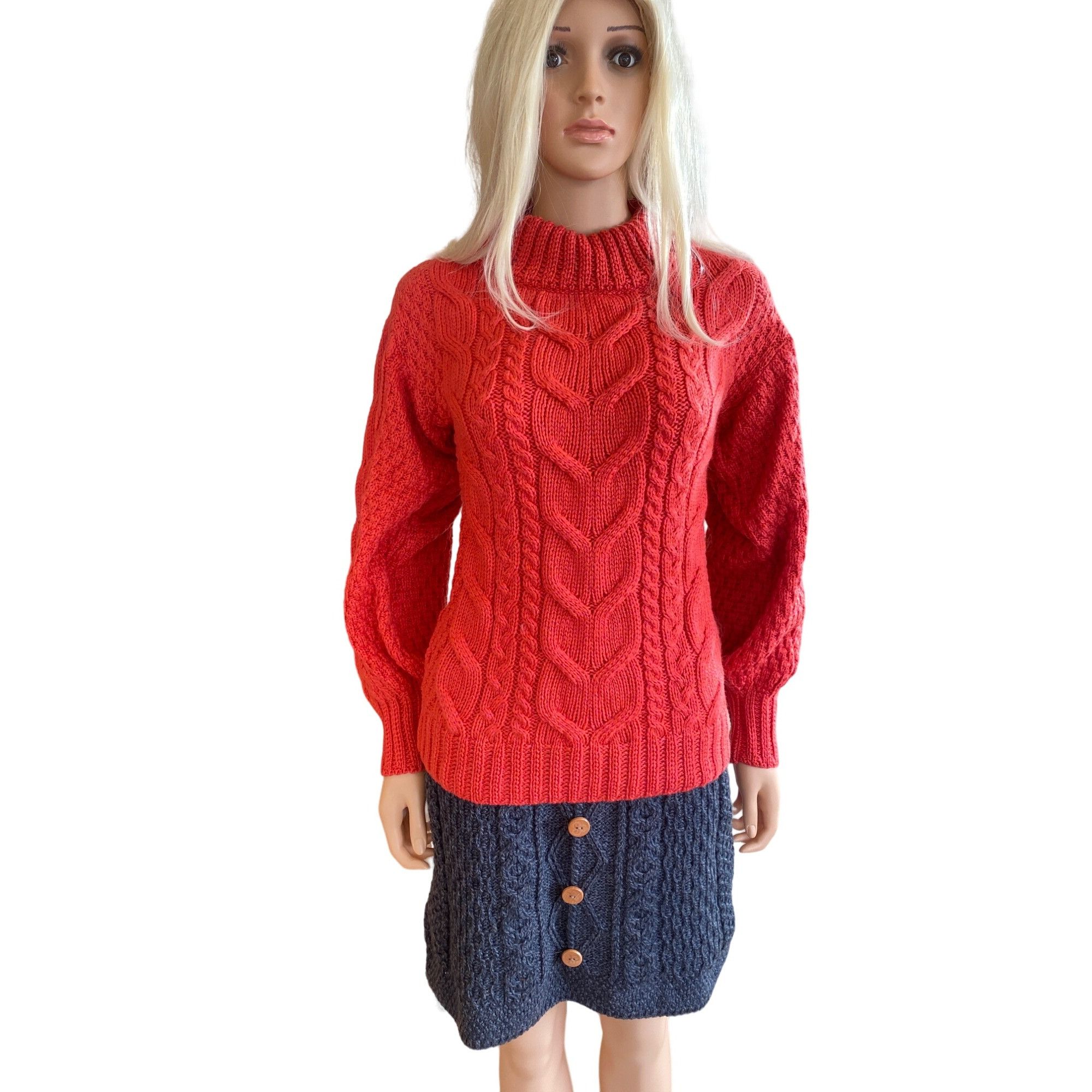 Designer NWT Aran M‎erino Mini Skirt Charcoal Gray Women's Large MSRP Size 34" / US 12 / IT 48 - 5 Thumbnail