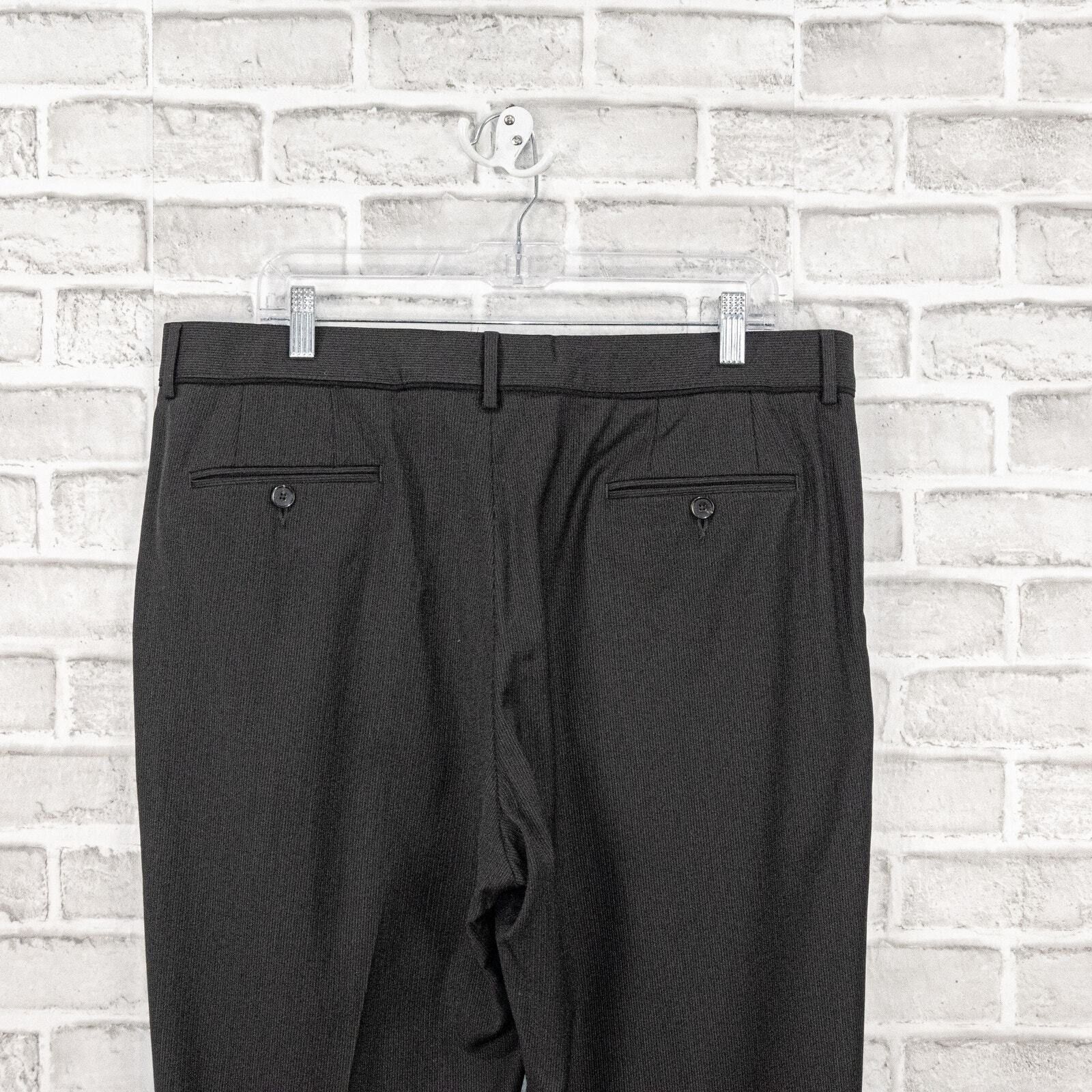 Z Zegna Z Zegna Flat Front Dress Pants Dark Brown micro striped Size US 36 / EU 52 - 7 Thumbnail