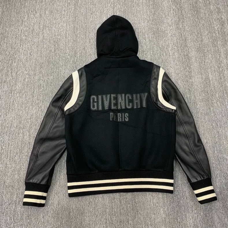 Givenchy Givenchy Size52 Black leather sleeve拼皮 back letter logo bas Size US M / EU 48-50 / 2 - 2 Thumbnail