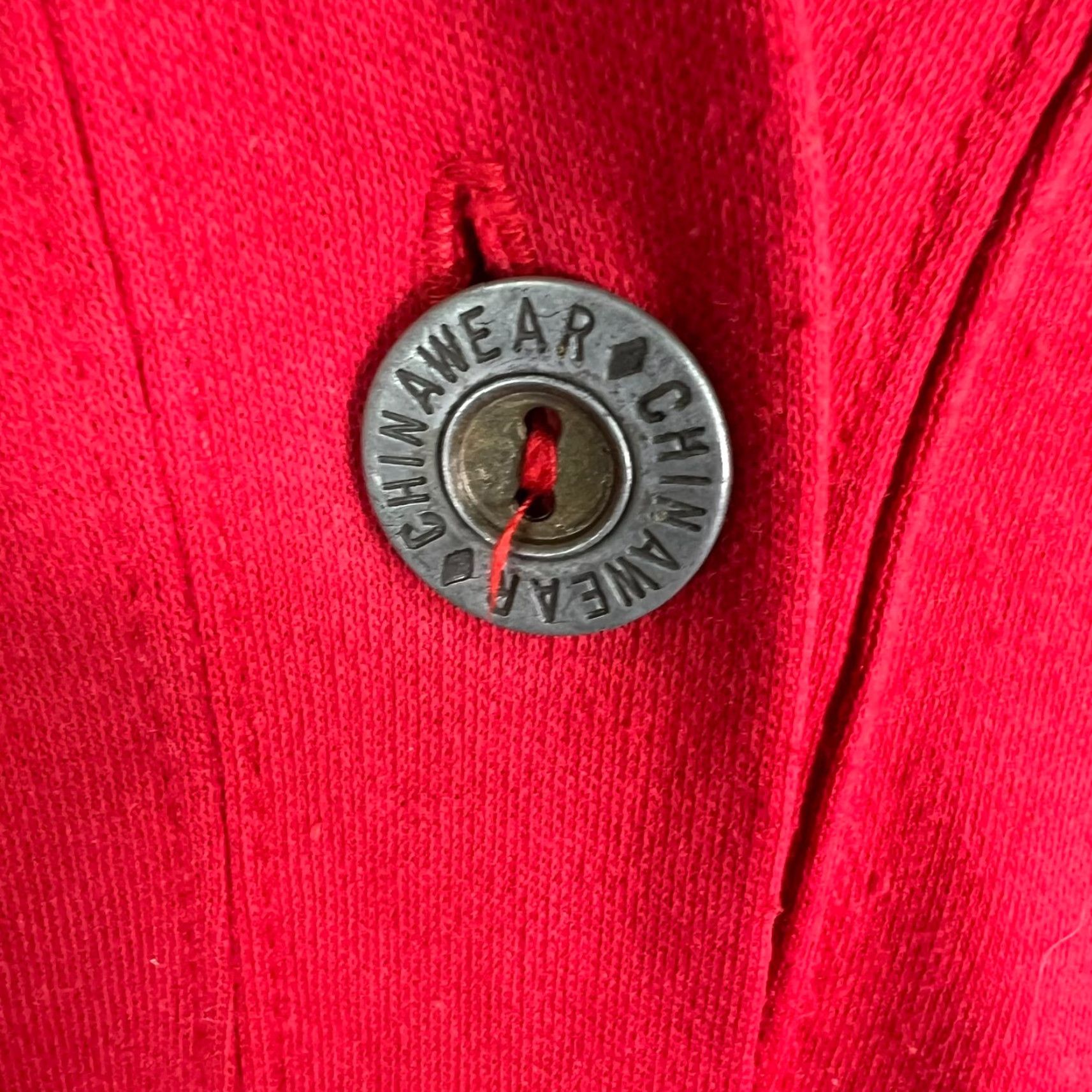 Vintage VINTAGE Chinawear Cardigan Sweater Womens L Red Pockets Angles Bohemian 90s/Classic Knit Jersey Size L / US 10 / IT 46 - 3 Thumbnail