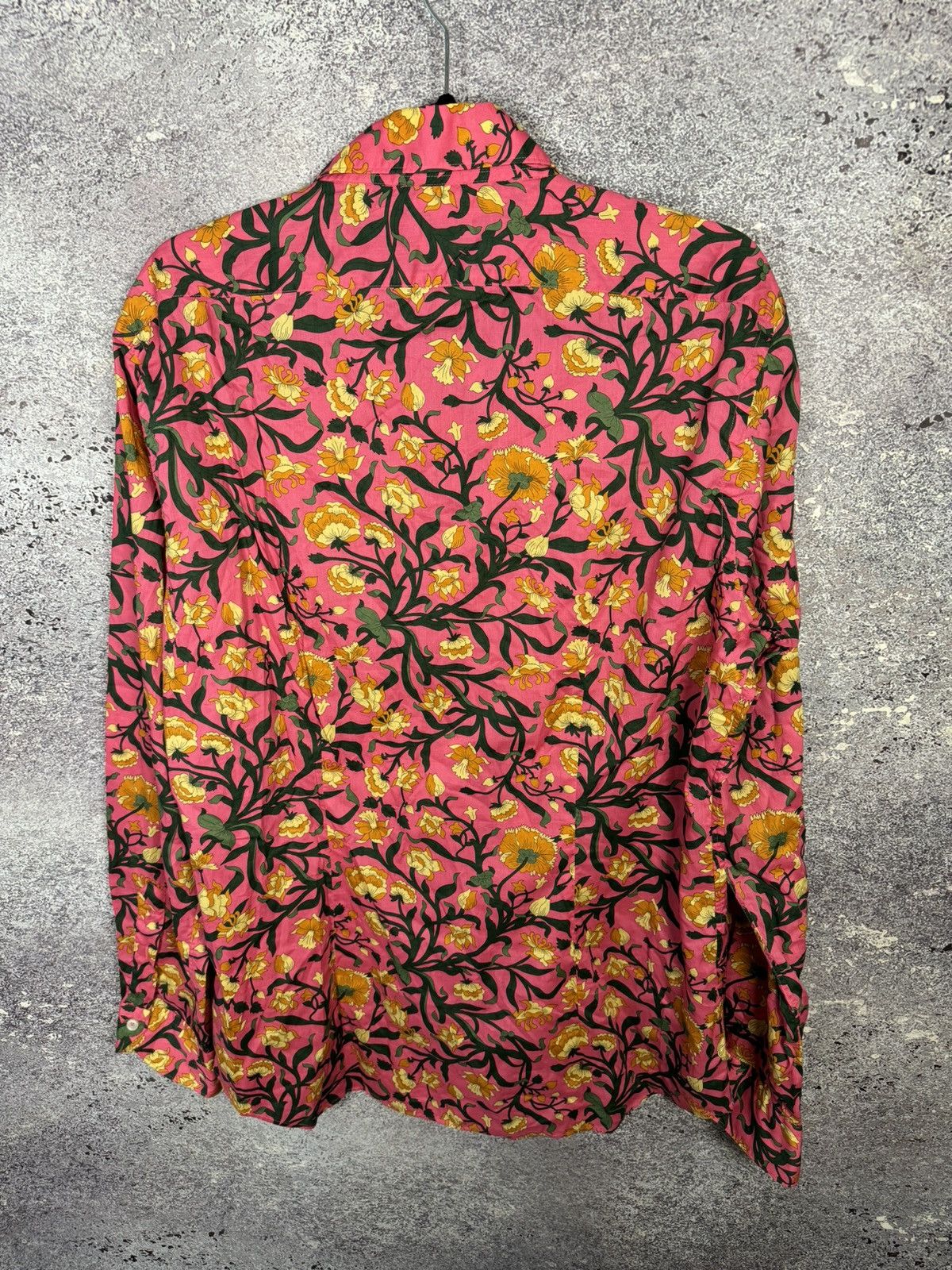 Designer × Vintage Xacus Size 17/43 Evolution Fit Pink Shirt Floral Print Size US L / EU 52-54 / 3 - 14 Thumbnail