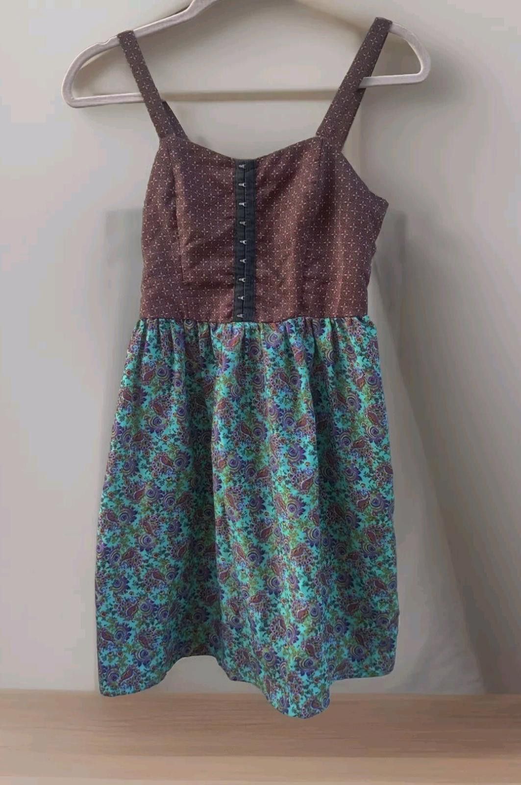 Other Xhilaration Dress Juniors Size Small S Brown Bodice with Tea Size S / US 4 / IT 40 - 1 Thumbnail