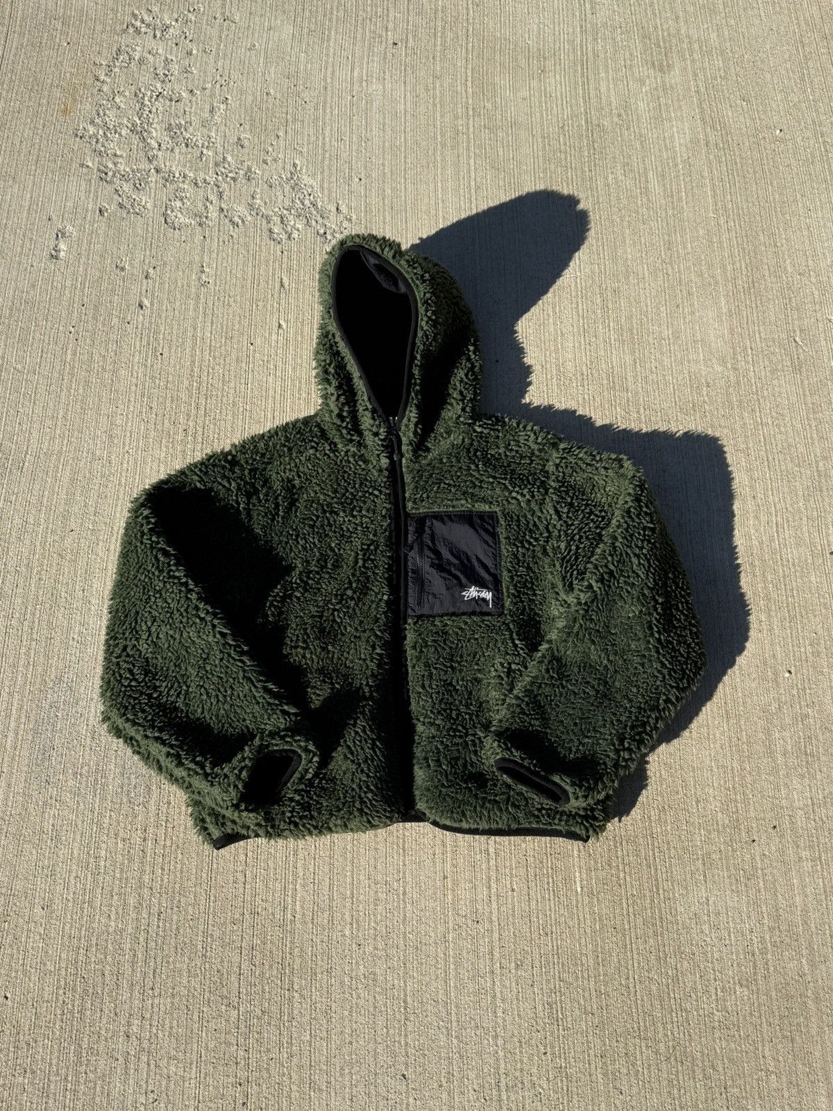 Stussy Stüssy Olive Sherpa Jacket Size US M / EU 48-50 / 2 - 1 Thumbnail