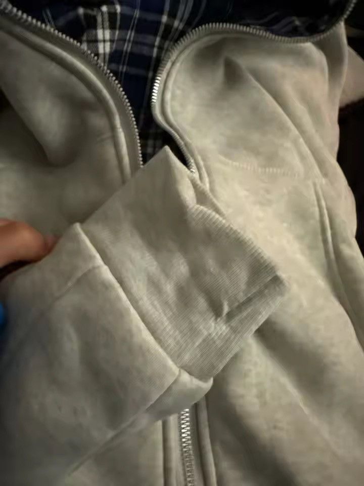 Japanese Brand Reversible Gray Hoodie with Plaid Lining Size US XL / EU 56 / 4 - 9 Thumbnail