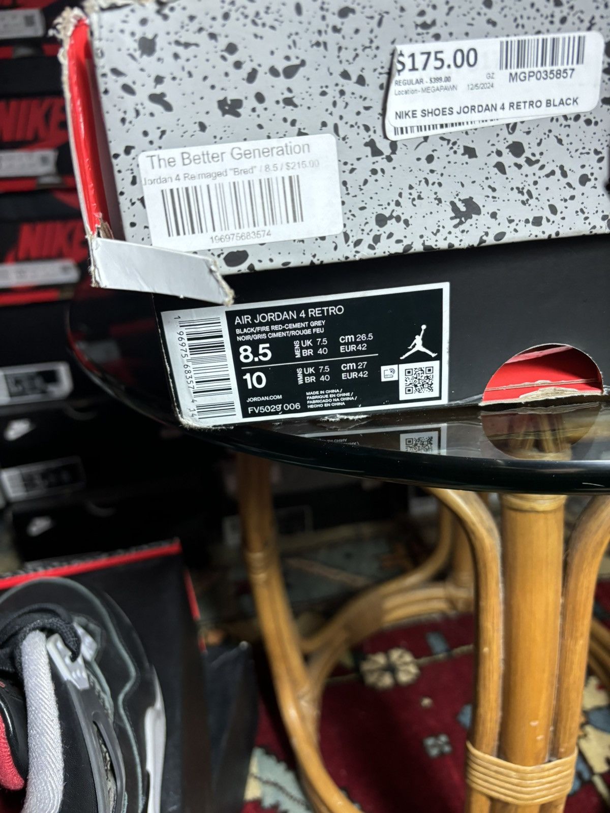 Jordan Brand Jordan 4 bred reimagined size 8.5 Size US 8.5 / EU 41-42 - 7 Thumbnail