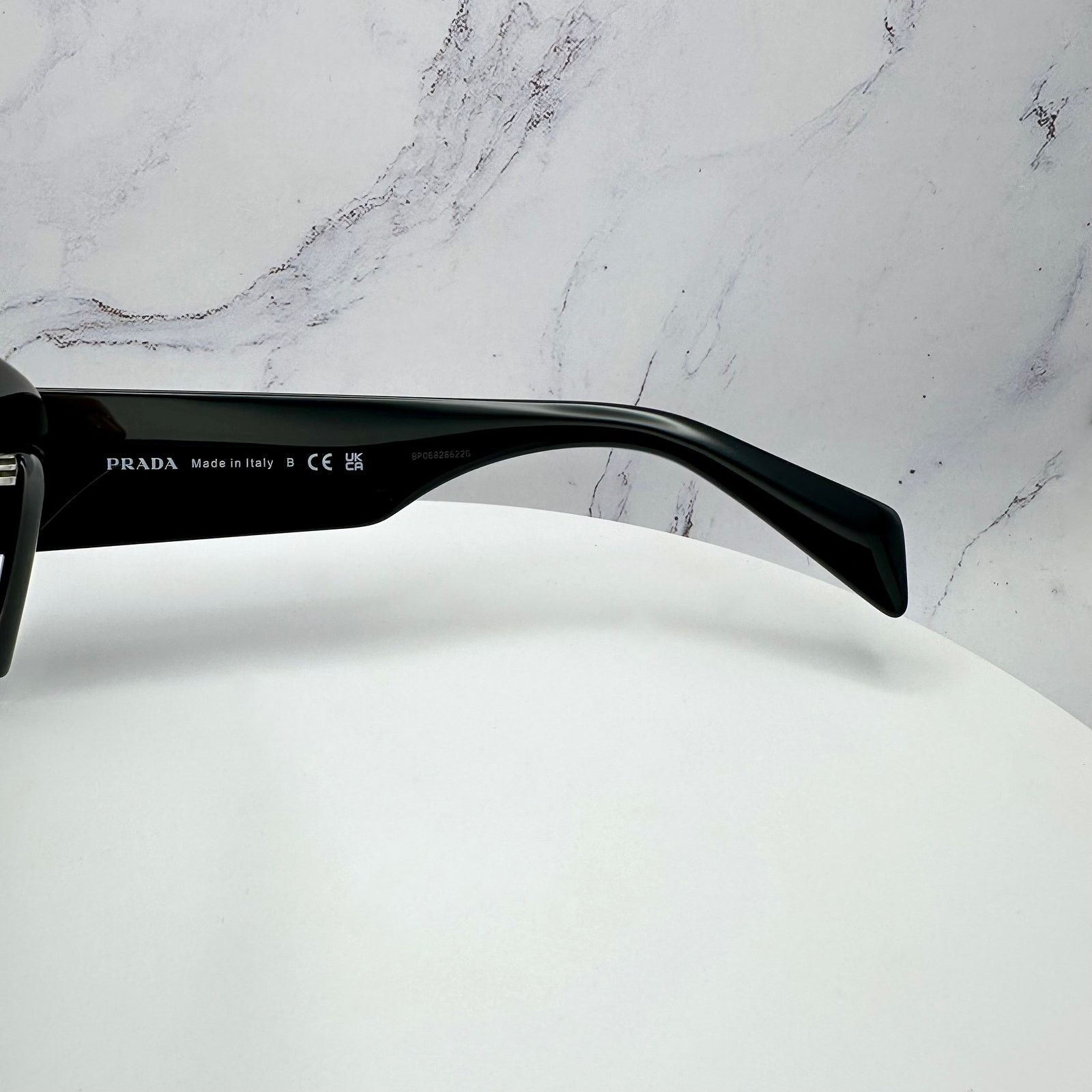 Prada New Prada Sunglasses Black Acetate Rectangle Square I Size ONE SIZE - 22 Thumbnail