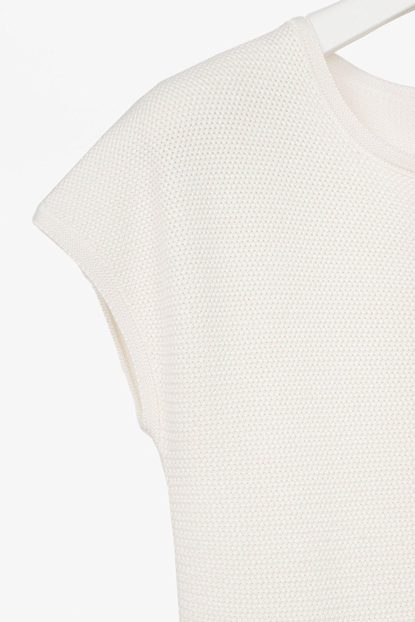 Loro Piana Loro Piana Ivory Silk & Cotton Textured Knit Dress Size M / US 6-8 / IT 42-44 - 5 Thumbnail