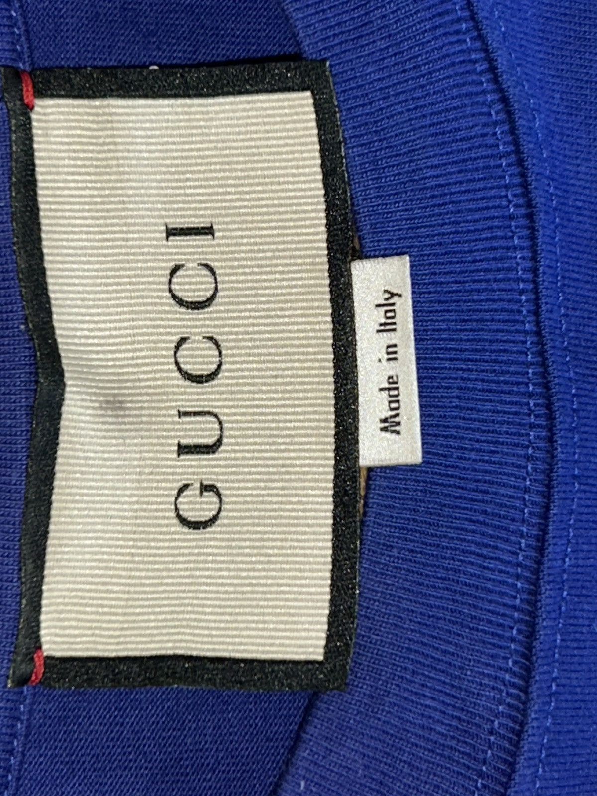 Gucci Gucci Large Logo Printing Short Sleeve Blue Size US S / EU 44-46 / 1 - 6 Thumbnail