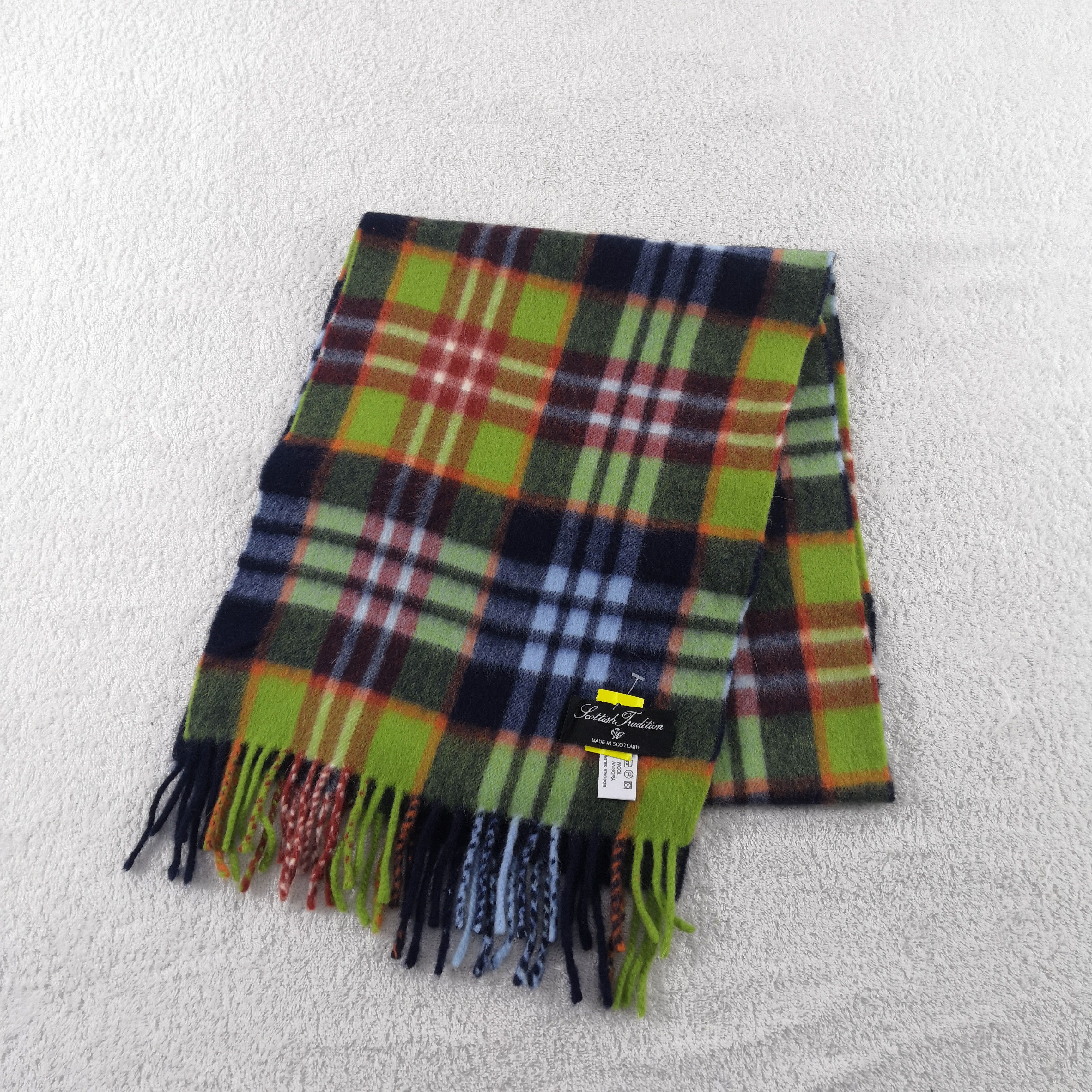 Japanese Brand Vintage Scottish Tradition Scarf Wool Plaid Check Scarves . Size ONE SIZE - 3 Thumbnail
