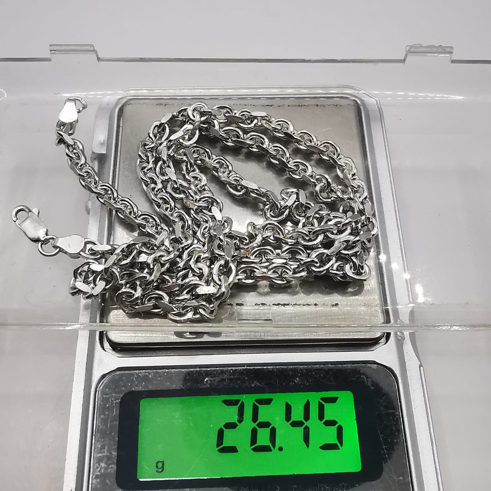 Sterling Silver Vintage Chain,925 Sterling Silver,Signed ,Handmade 26,45g Size ONE SIZE - 6 Thumbnail