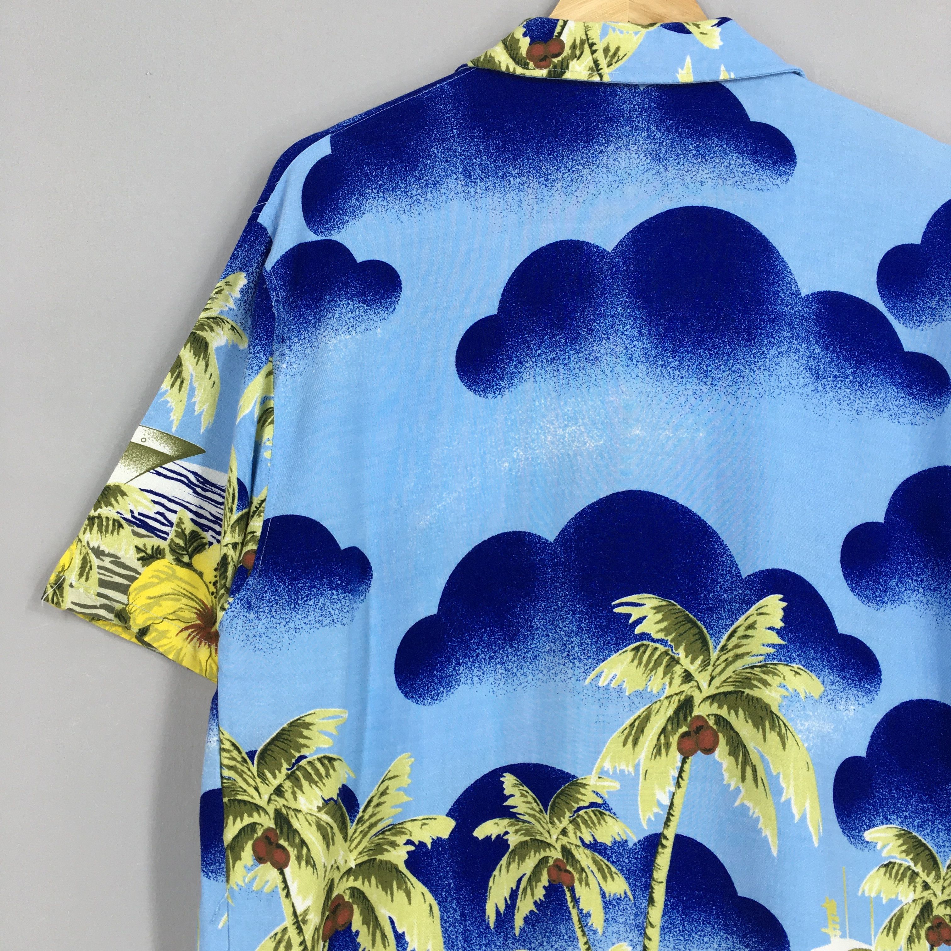 Vintage Vintage 90's Hawaiian Aloha Tropical Blue Shirt XLarge Size US XL / EU 56 / 4 - 8 Thumbnail