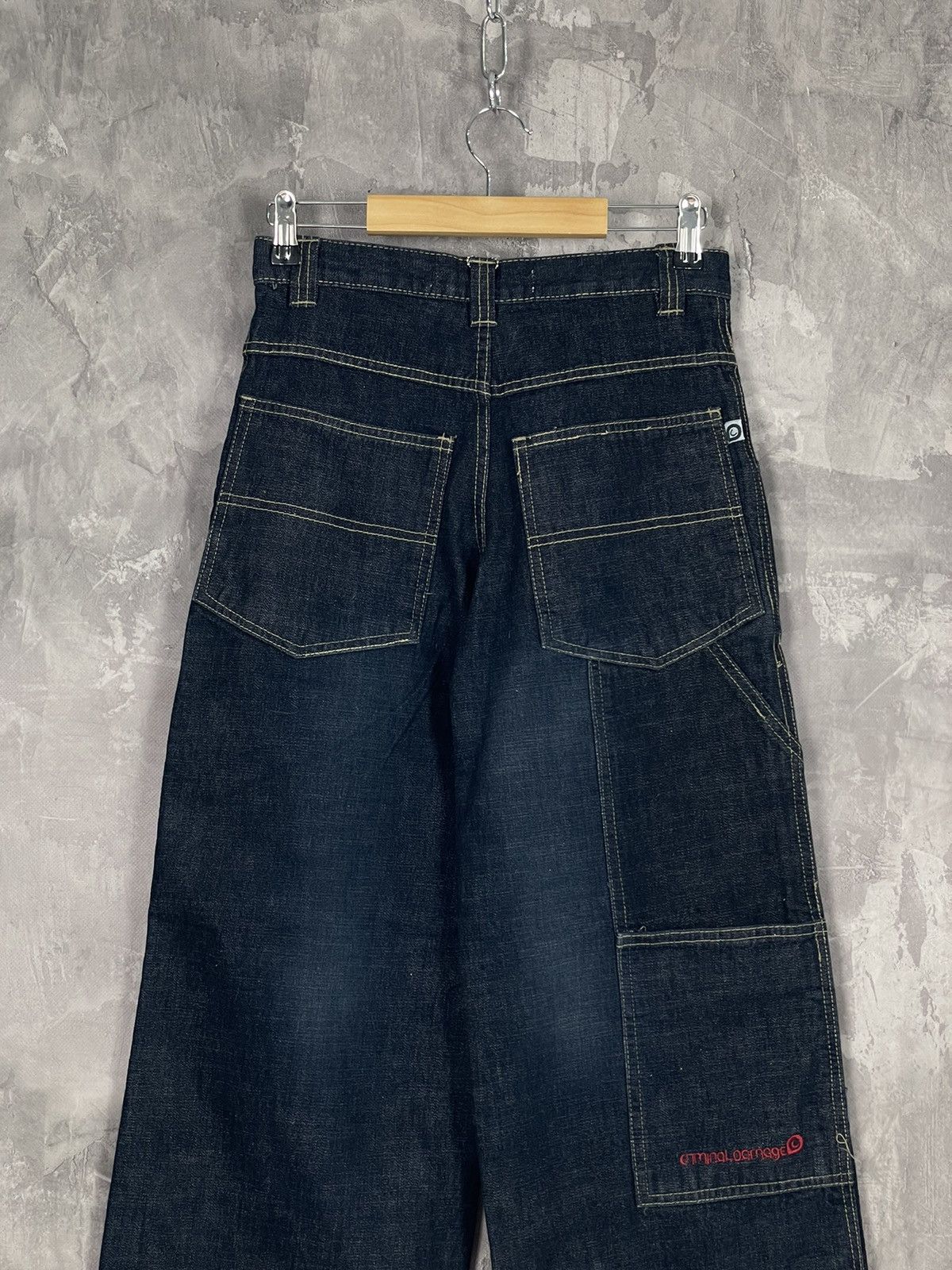 Criminal Damage CRIMNAL DENIM Y2K DENIM JEANS PANTS HIGH WAIST Size US 27 - 6 Thumbnail