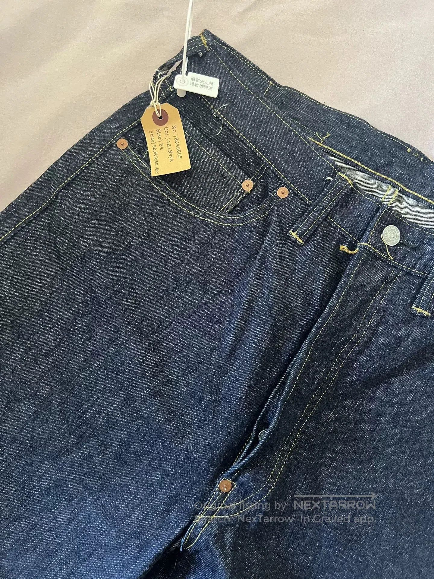Sugar Cane Sugar Cane 1942 14oz Parisian Button Straight Jeans. Size US 36 / EU 52 - 4 Thumbnail