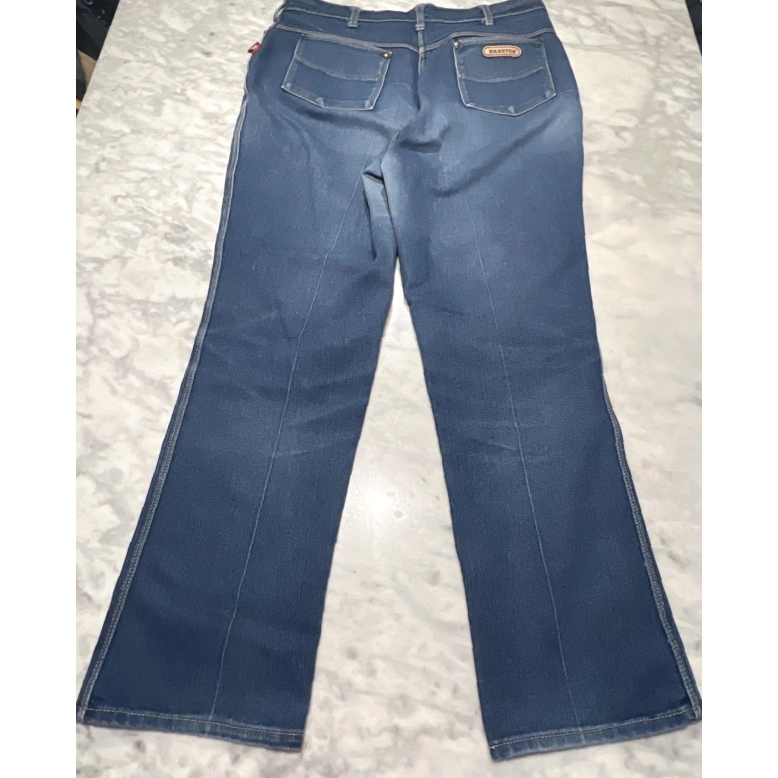 Vintage VINTAGE Braxton Stretch Jeans Men’s 36 Inseam 30” Faded Whiskers Cotton Blend Denim Jeans Regular Stretch Bootscut Blue Mens Size US 36 / EU 52 - 4 Thumbnail