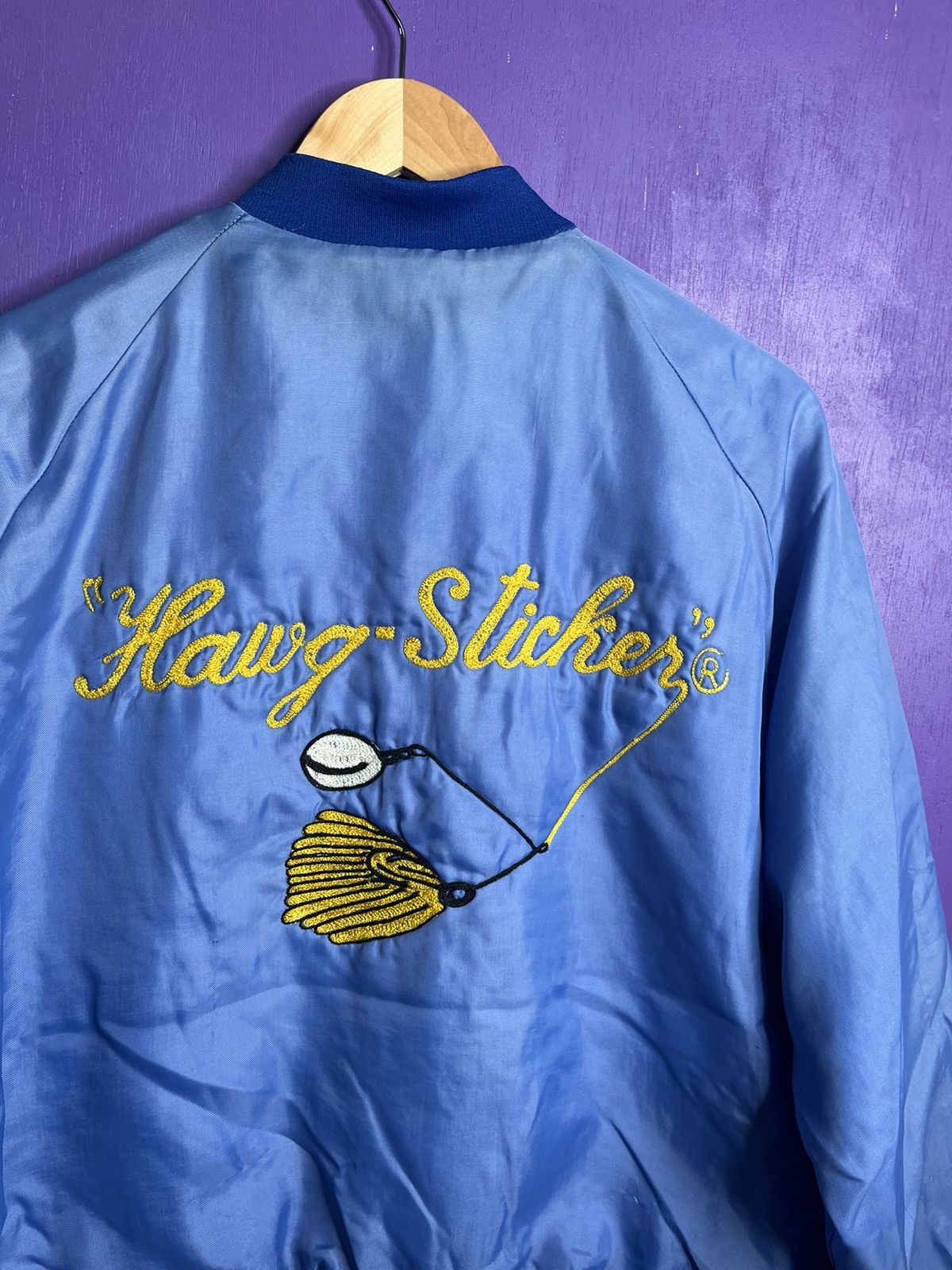 Vintage Vintage 80s Hawg stickers fishing lure jacket Size US M / EU 48-50 / 2 - 3 Thumbnail