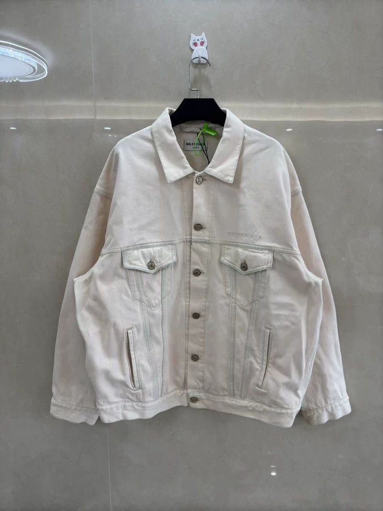 Balenciaga Balenciaga Logo Embroidered Denim Jacket - dmc Size US XS / EU 42 / 0 - 1 Thumbnail