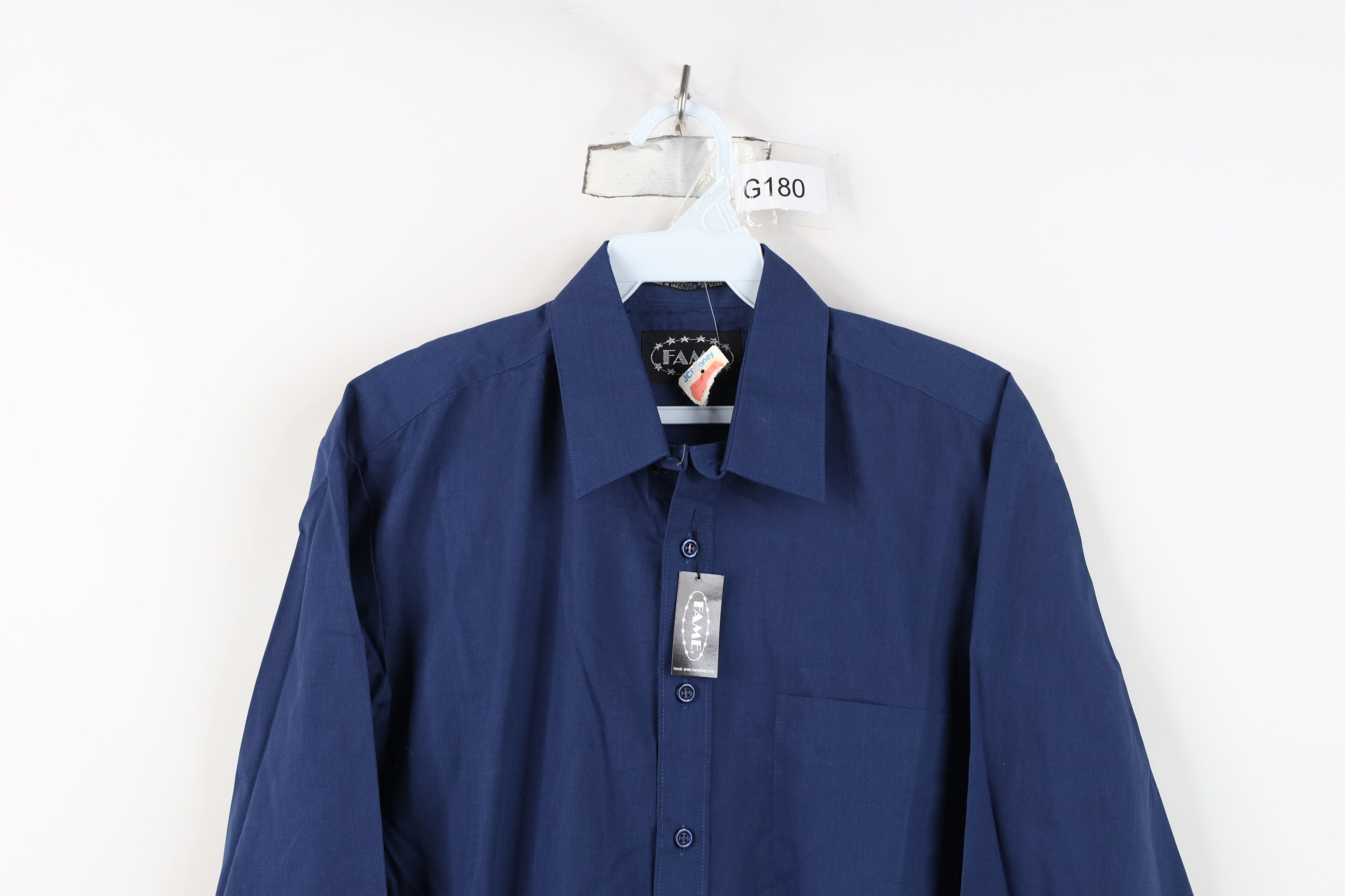 Vintage Deadstock Vintage 80s 90s Streetwear Button Shirt Blue Size US M / EU 48-50 / 2 - 2 Thumbnail