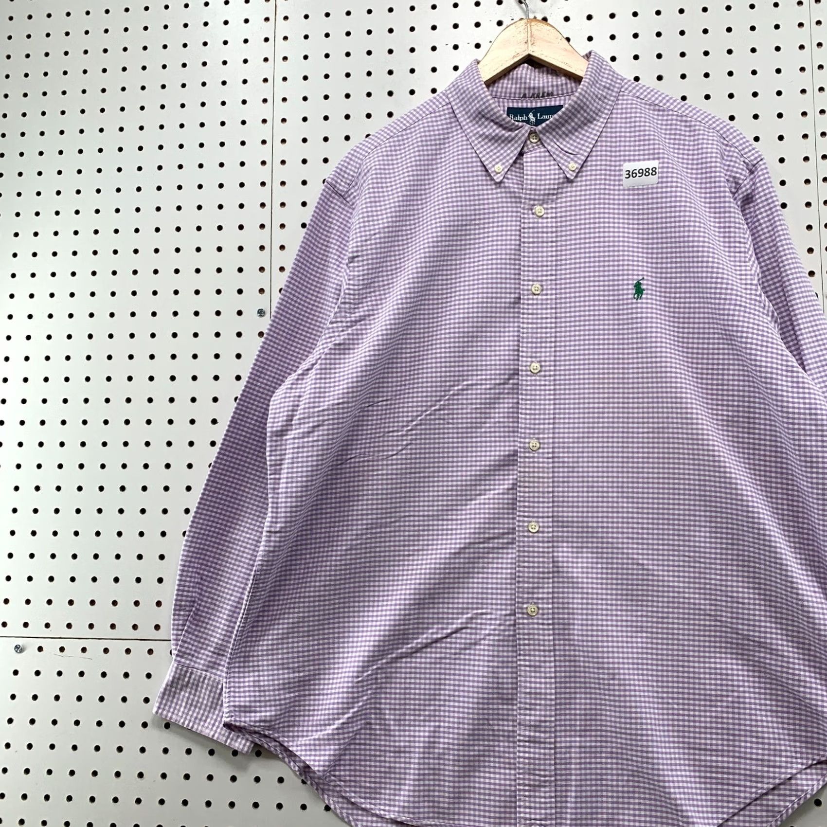Ralph Lauren Ralph Lauren Purple Check Button Down Shirt Mens 17.5 34/35 Long Sleeve Size US XXL / EU 58 / 5 - 3 Thumbnail