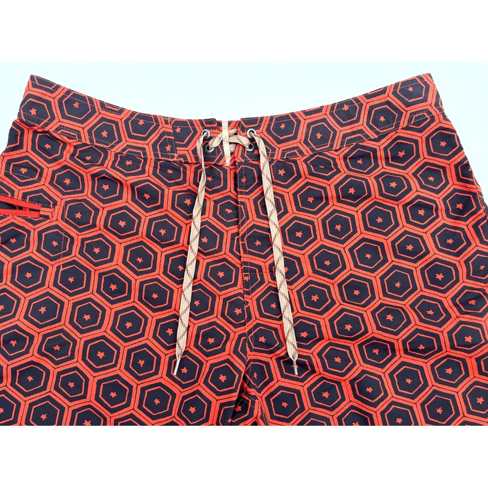 Patagonia Patagonia Board Shorts Geometric Pattern Sz 35 Men's Wavefarer Nylon Red Beach Outdoor Surfing Mens Bottom Size US 35 - 3 Thumbnail