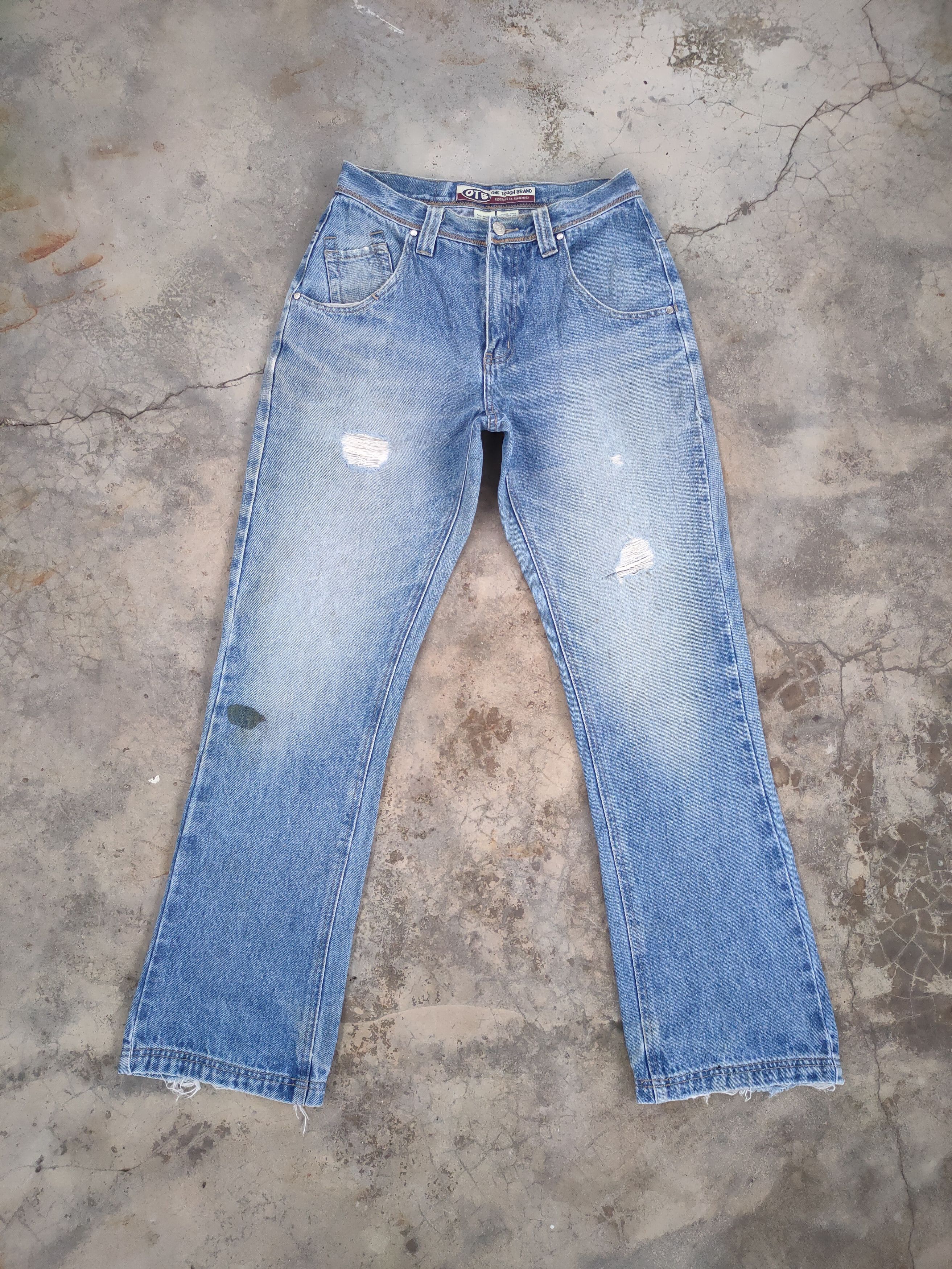 Japanese Brand W28 VINTAGE OTB FADED RIPPED JEANS PANTS Size US 28 / EU 44 - 1 Thumbnail