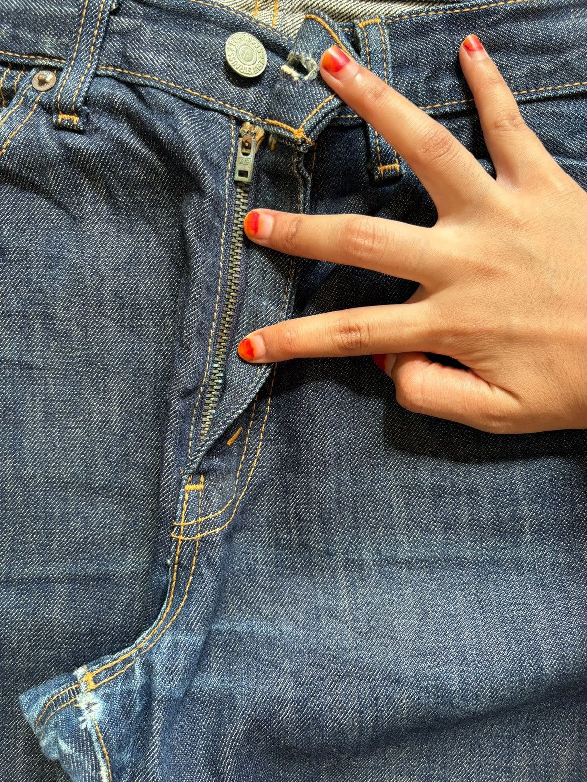 Levi's Vintage 90s Levis 517 Blue Wash Bootcut Jeans Size US 33 - 3 Thumbnail