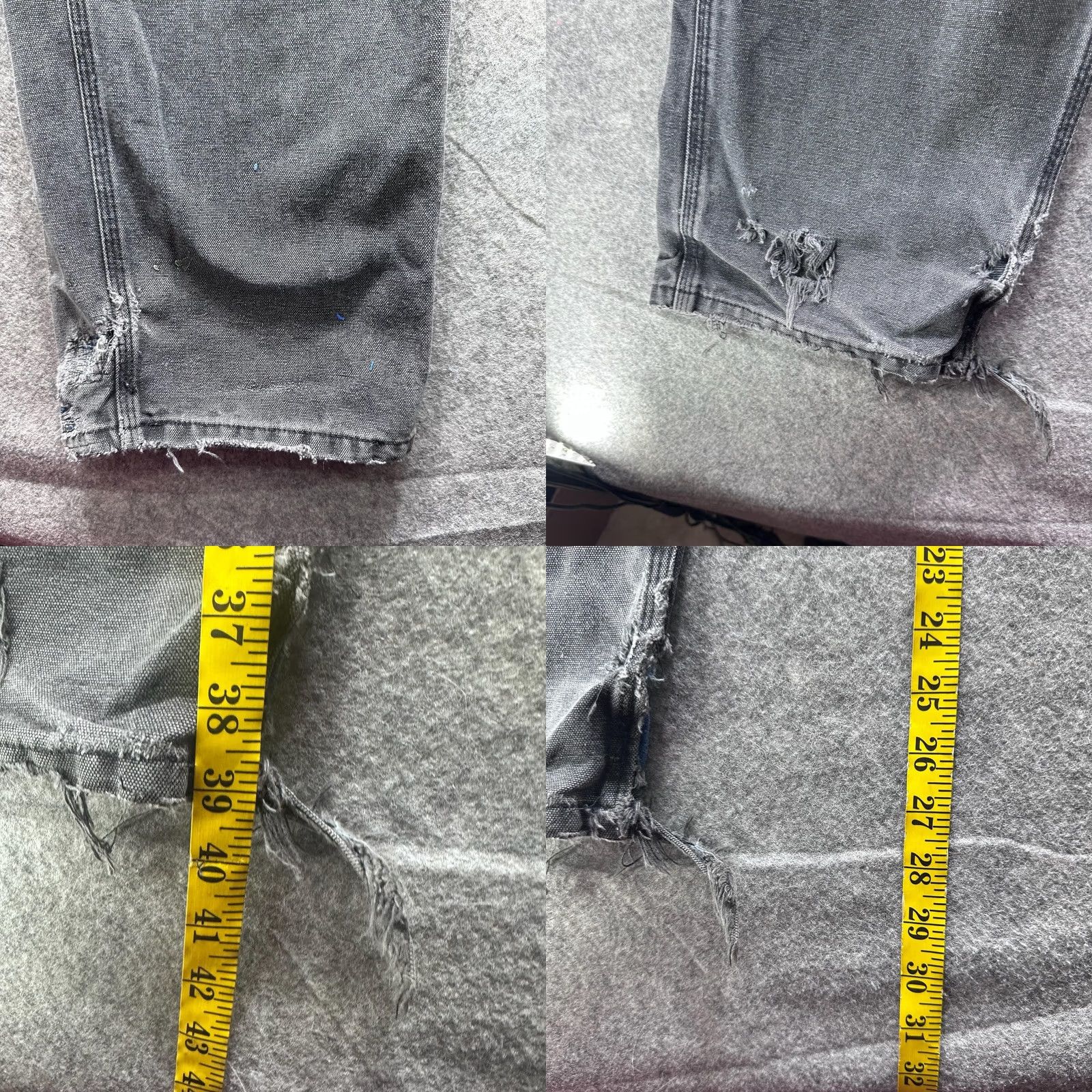Carhartt VINTAGE Carhartt Pants Mens 33x30 Gray Denim Carpenter Relaxed Distressed Pants Men's Gray Denim Carpenter Workwear 90s Mens Size US 33 - 8 Thumbnail