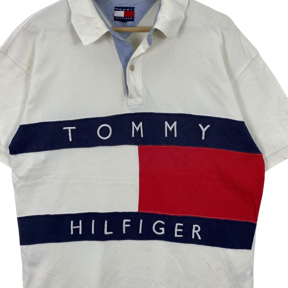 Tommy Hilfiger Vintage 90’ TOMMY HILFIGER HIP HOP Cross Flag Rap Tee Size US M / EU 48-50 / 2 - 3 Thumbnail