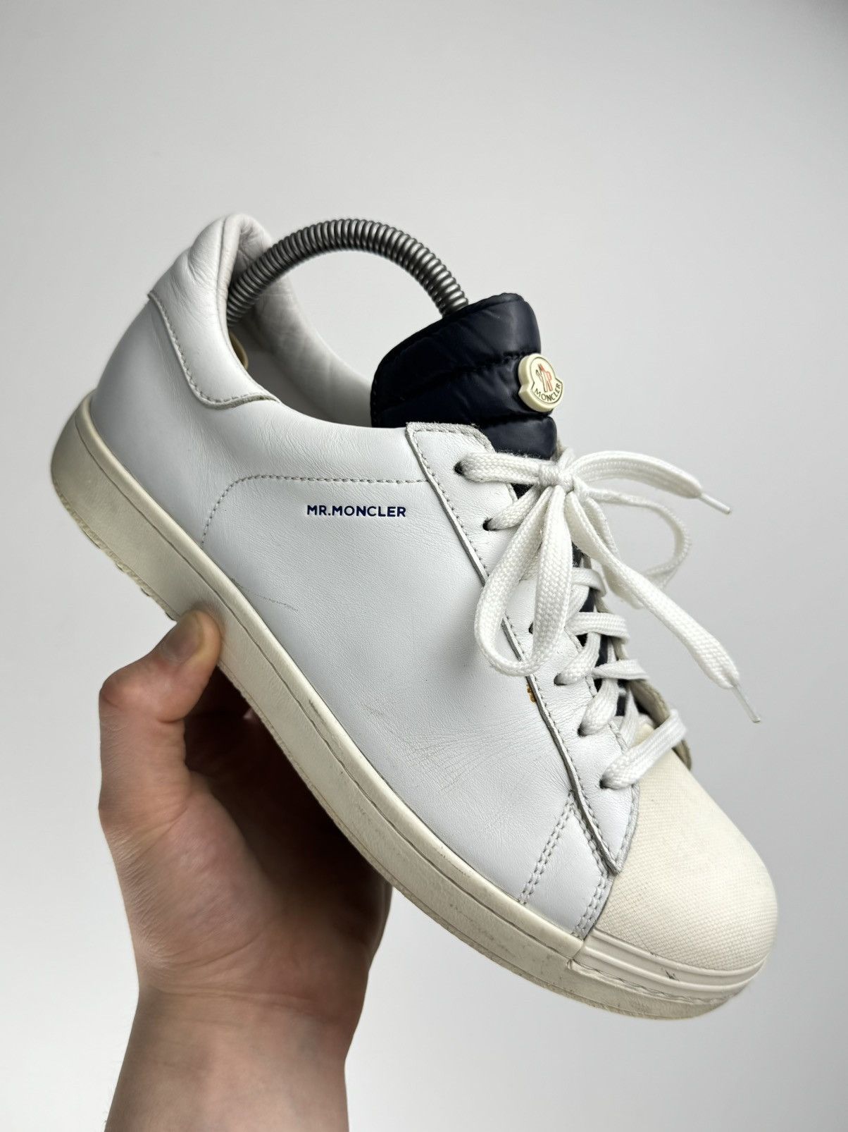 Moncler Moncler Angeline Leather Sneakers White Size US 7 / EU 40 - 1 Thumbnail