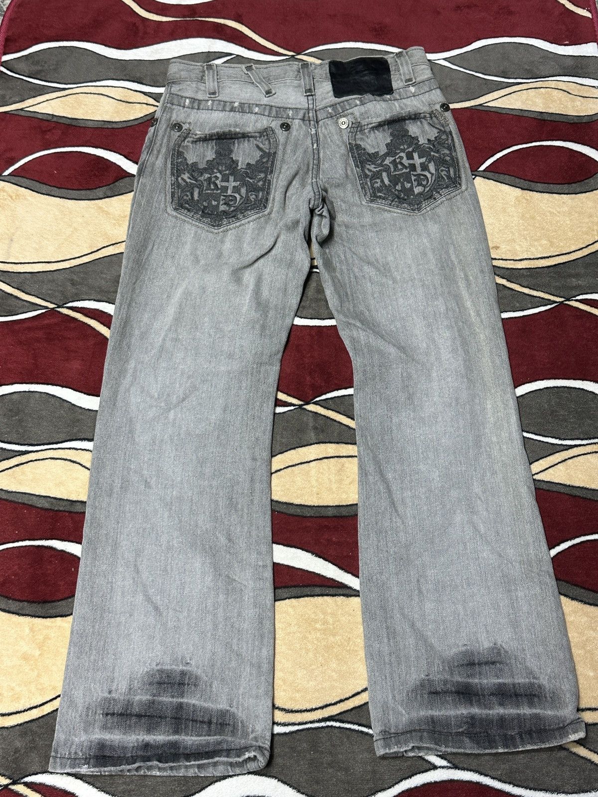 Affliction × Japanese Brand Distrssed Faded🔥Vtg Y2K Keanan Duffty Denim Affliction Style Size US 31 - 19 Thumbnail