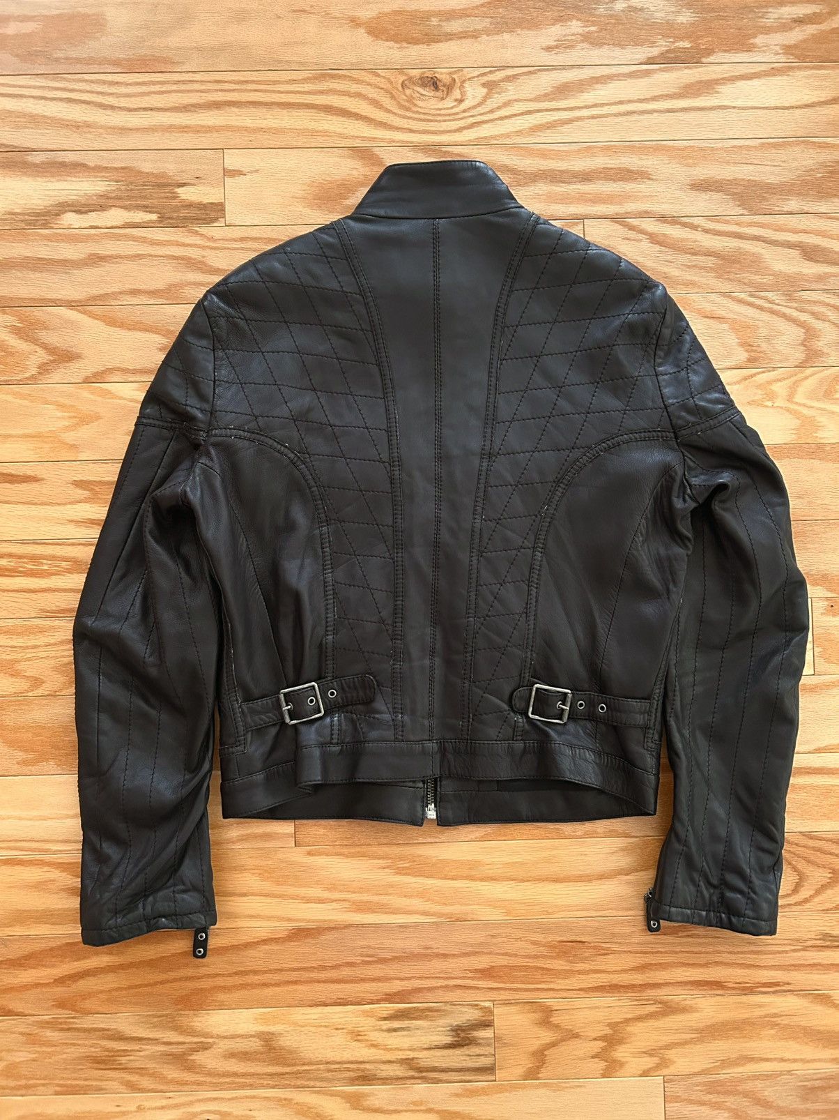 Roberto Cavalli SS2008 Cavalli Moto Biker Black Leather Jacket Size US XL / EU 56 / 4 - 2 Thumbnail