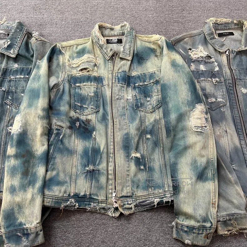 Amiri Amiri Size L Broken and greasy denim jacket Size US L / EU 52-54 / 3 - 1 Thumbnail