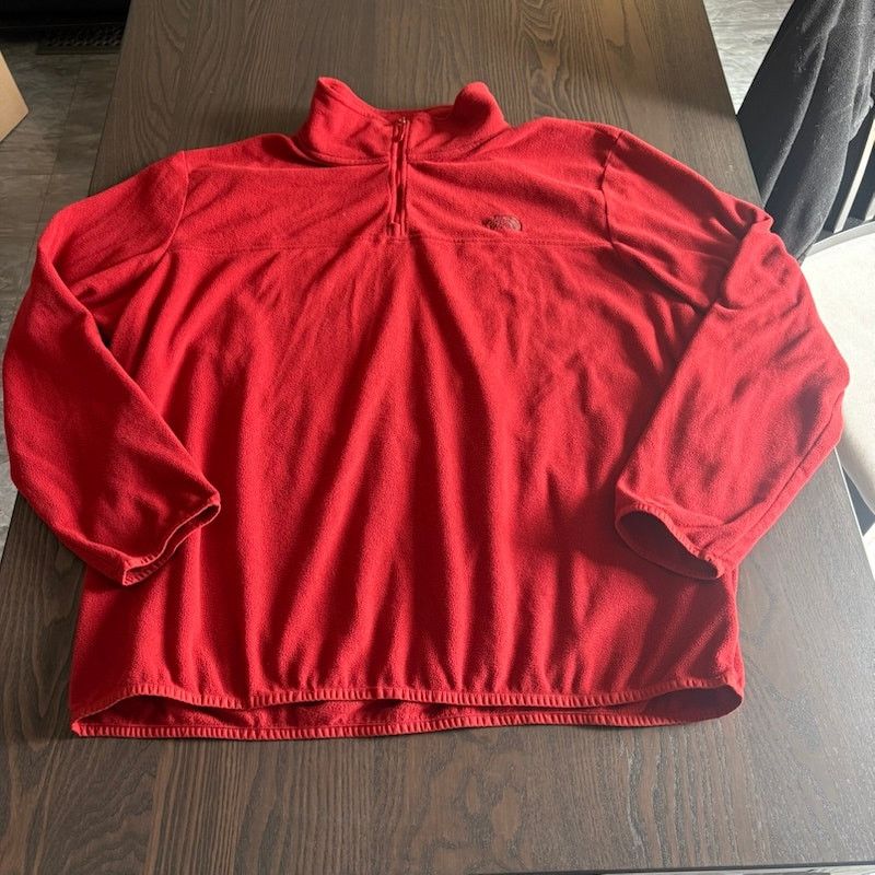 The North Face North Face Pullover Mens XXL Red Quarter Zip Fleece Size US XXL / EU 58 / 5 - 1 Thumbnail