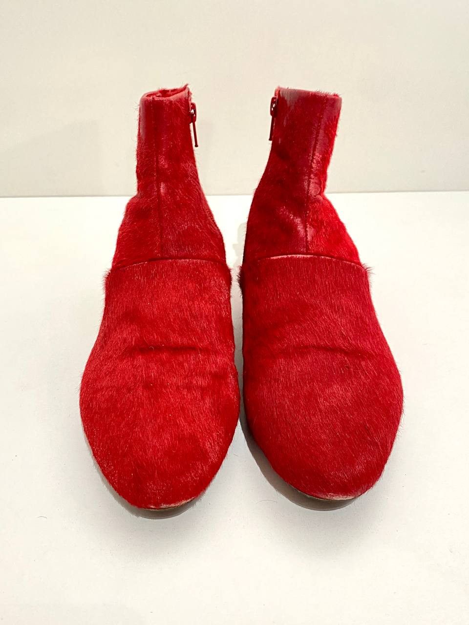 Chloe Chloe Red Pony Hair Ankle Zip Boots Vintage Y2K Size US 8 / IT 38 - 8 Thumbnail