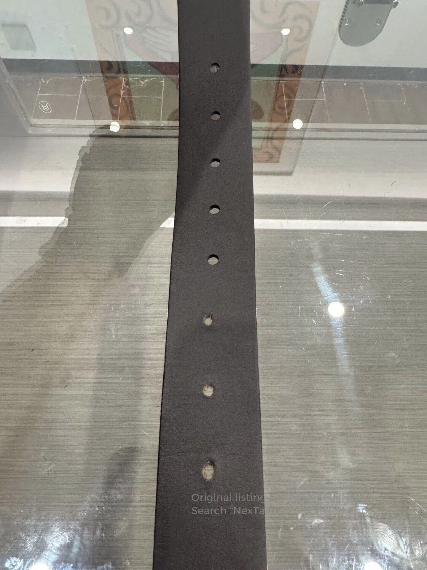 Prada Prada Men's Logo Buckle Gray Belt. Size ONE SIZE - 7 Thumbnail