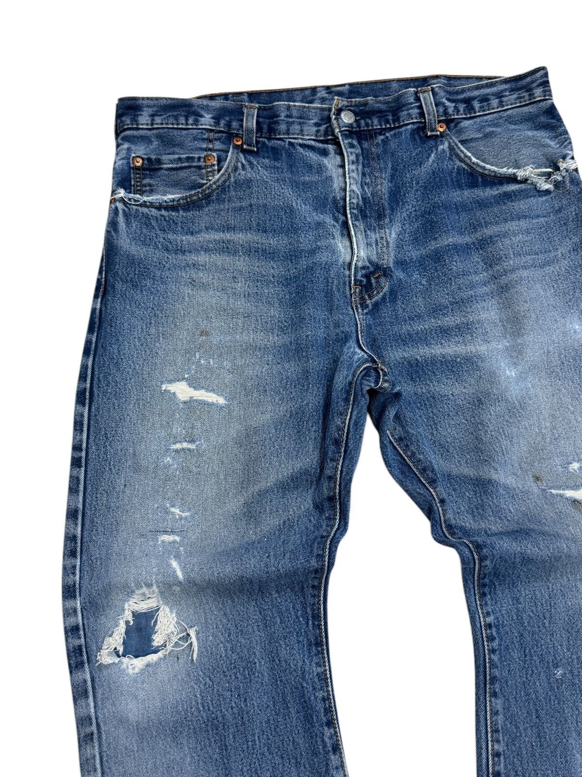 Levi's × Levi's Vintage Clothing Levi's 517 Blue Distressed Denim Jeans Size US 36 / EU 52 - 4 Thumbnail