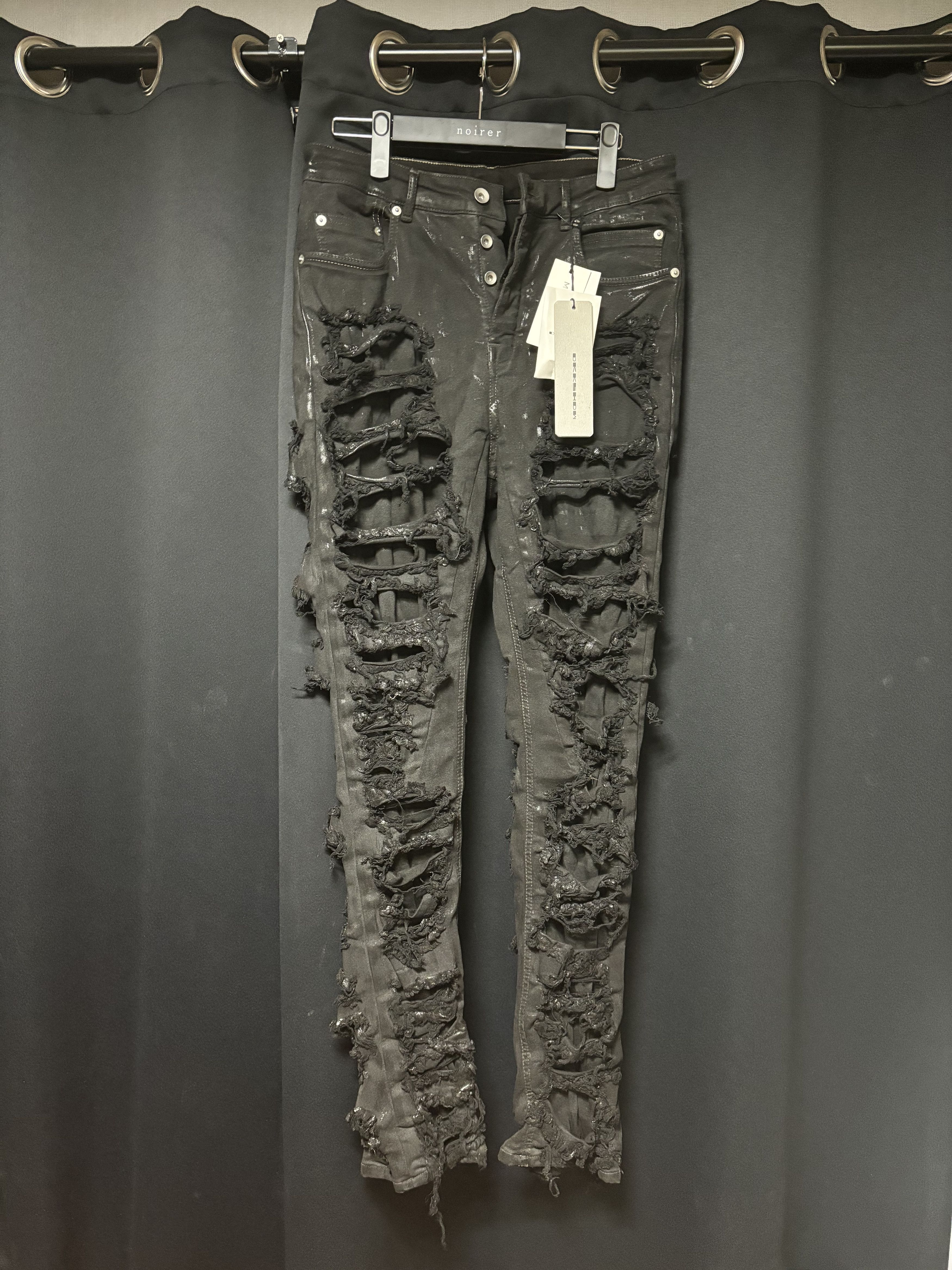 Rick Owens Drkshdw rick owens 22fw distressed tight denim Size US 30 / EU 46 - 1 Thumbnail