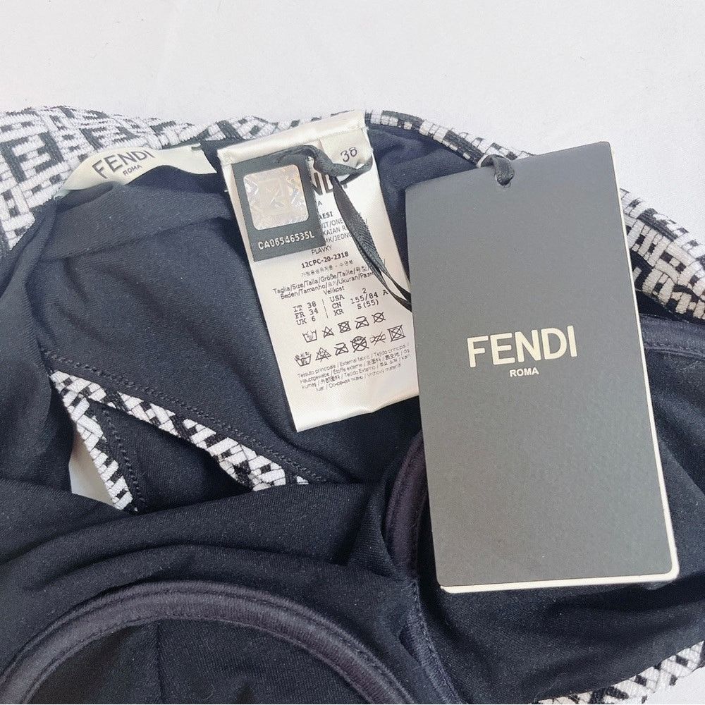 Fendi FF logo motif underwire swimsuit 38 Size XS / US 0-2 / IT 36-38 - 7 Thumbnail
