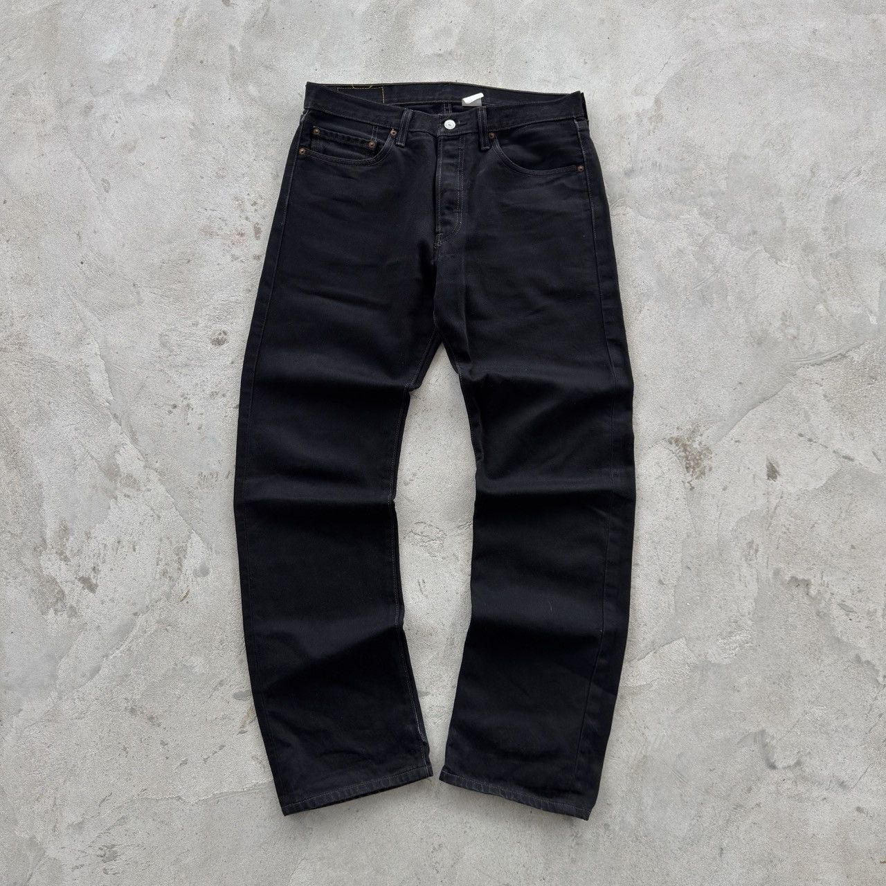 Levi's Levi’s 501 Original Fit Black Denim Jeans 33x32 Size US 33 - 2 Thumbnail