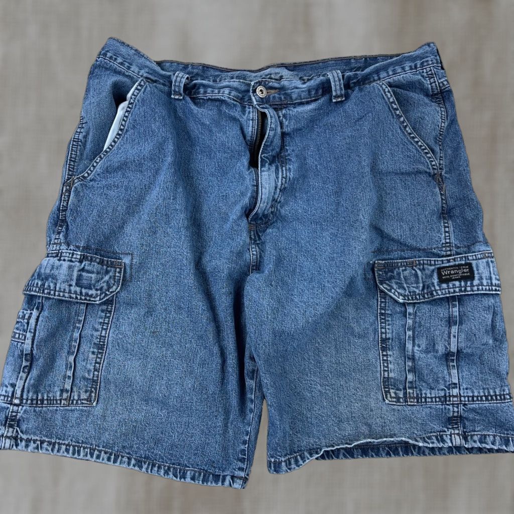 Wrangler VINTAGE Wrangler Shorts Men 38 Cargo Jorts Baggy Y2K 00s Skater Cyber Work Wear Denim Blue 5-Pocket Mens Size US 38 / EU 54 - 1 Thumbnail