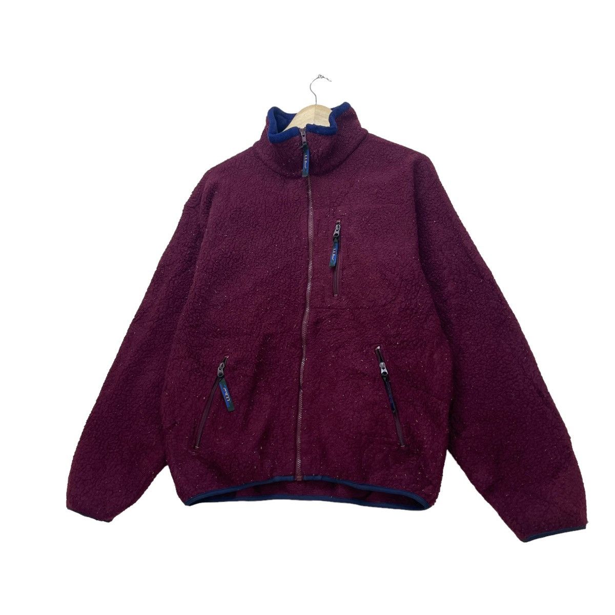 L.L. Bean 💥Vintage LL Bean Jacket Marron Fleece Size US M / EU 48-50 / 2 - 2 Thumbnail