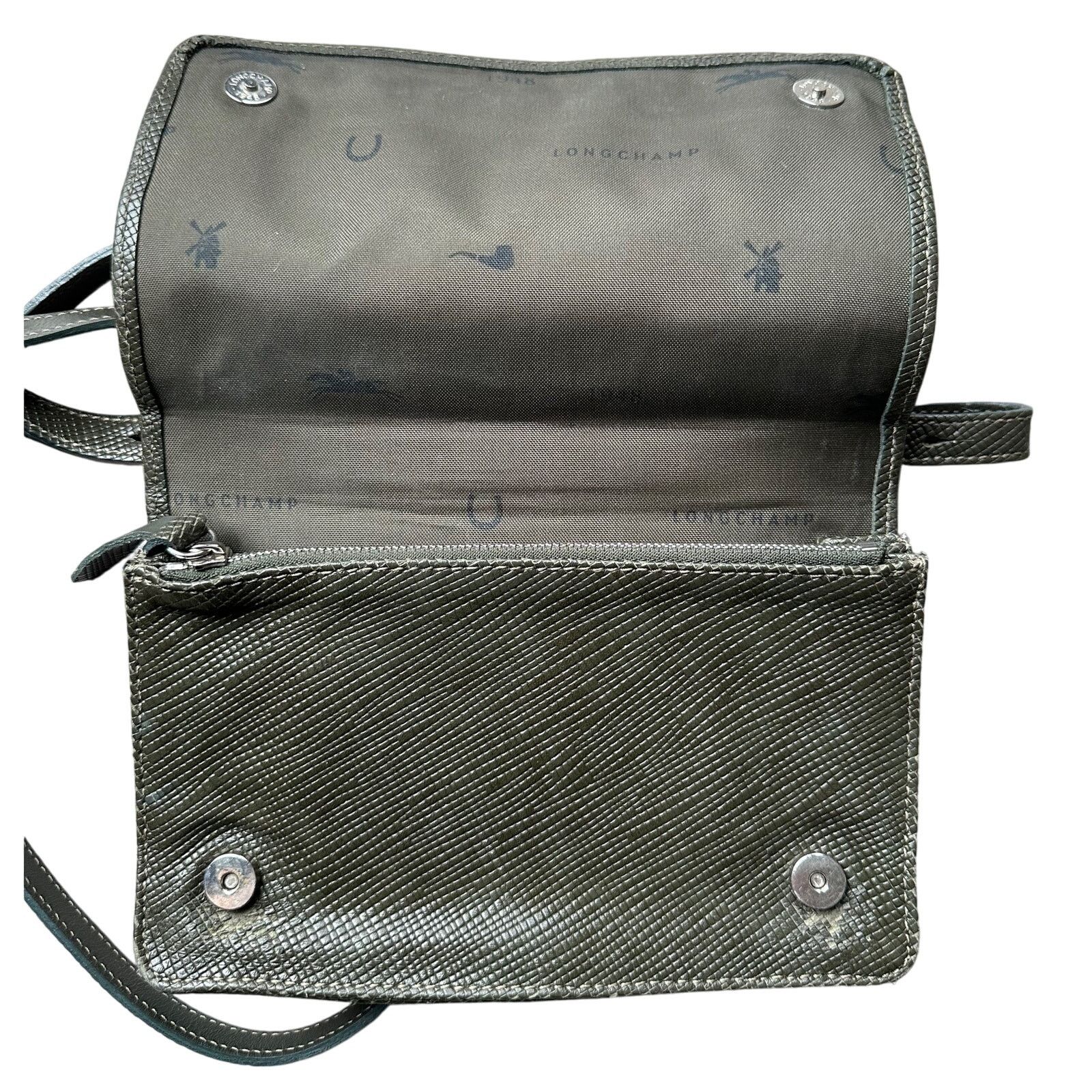 Longchamp Longchamp Compact Pebbled Leather Crossbody Bag Size ONE SIZE - 4 Thumbnail