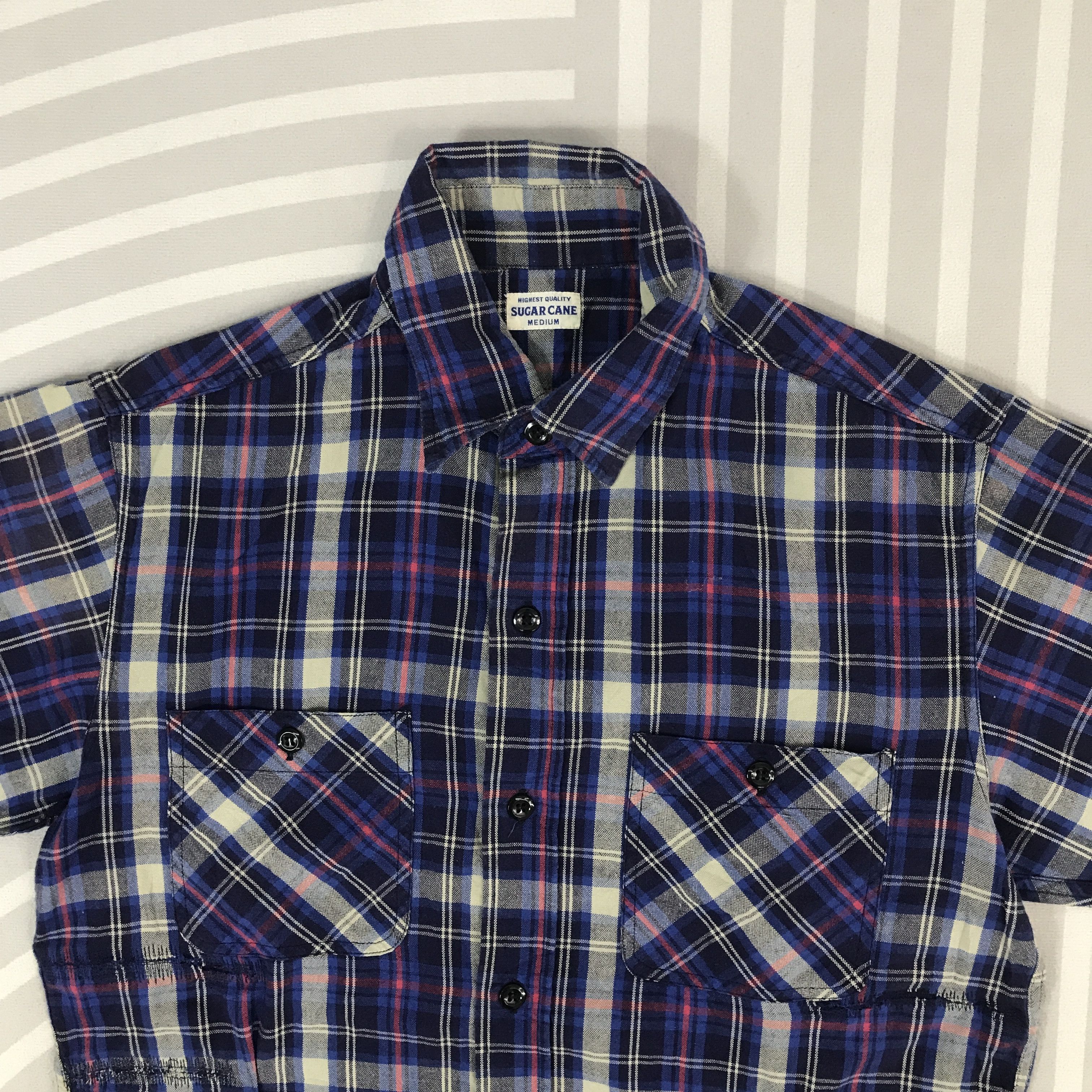 Sugar Cane Vintage Sugar cane Tartan Distressed button up Shirt Size US M / EU 48-50 / 2 - 2 Thumbnail